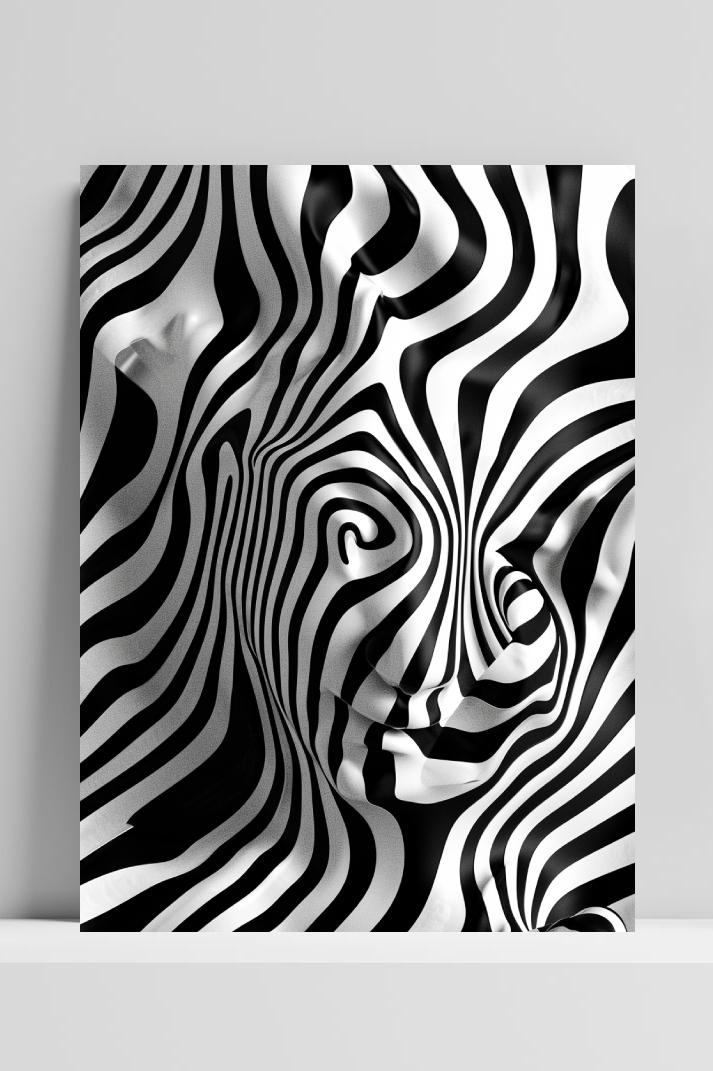 Optische Illusie op 3mm aluminium dibond