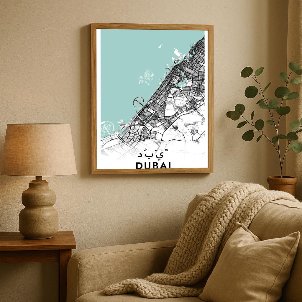 Dubai UAE Blue poster sfeerbeeld 2