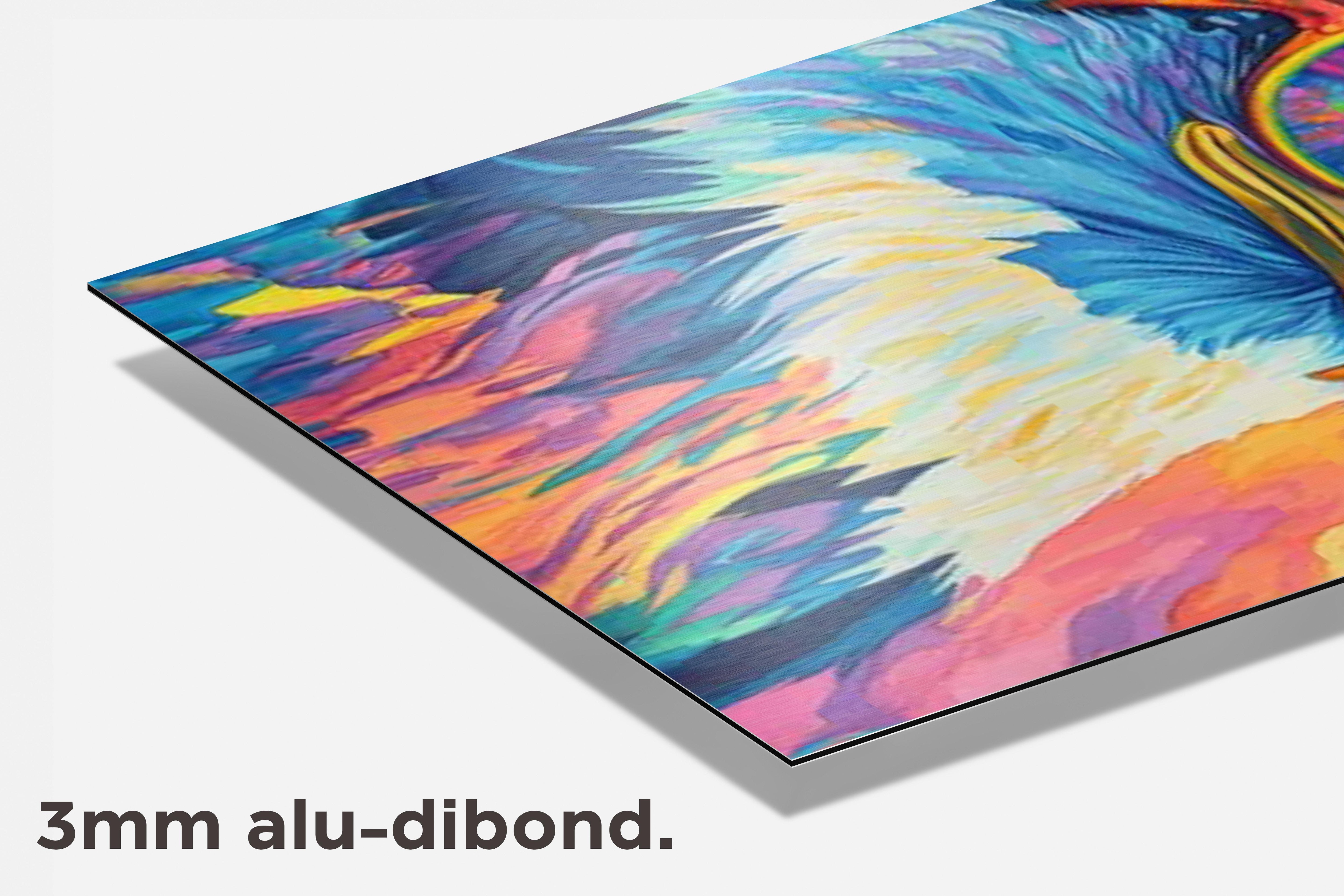 Coole Vogel dibond detail