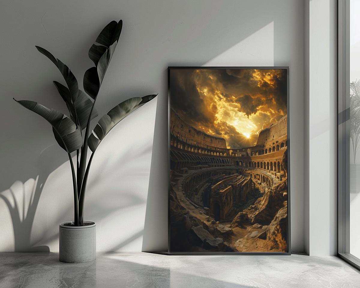 Colosseum Rome Sunset poster van 25 Artstreet