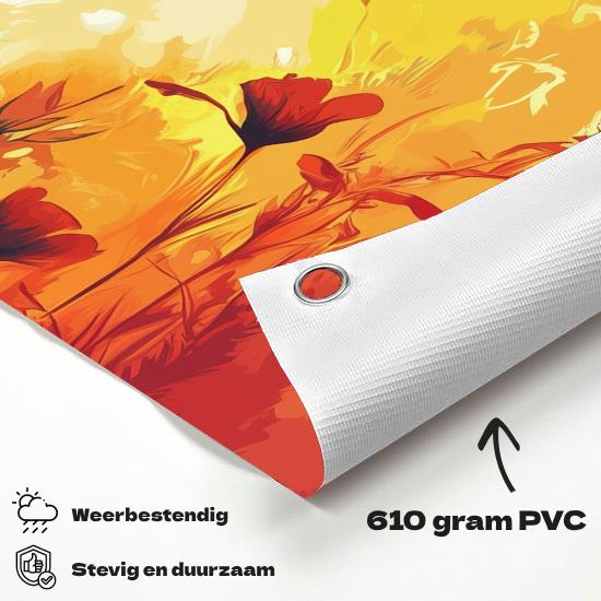 Tuinposter Godin Natuur materiaal-detail: 610 grams weerbestendig PVC-doek