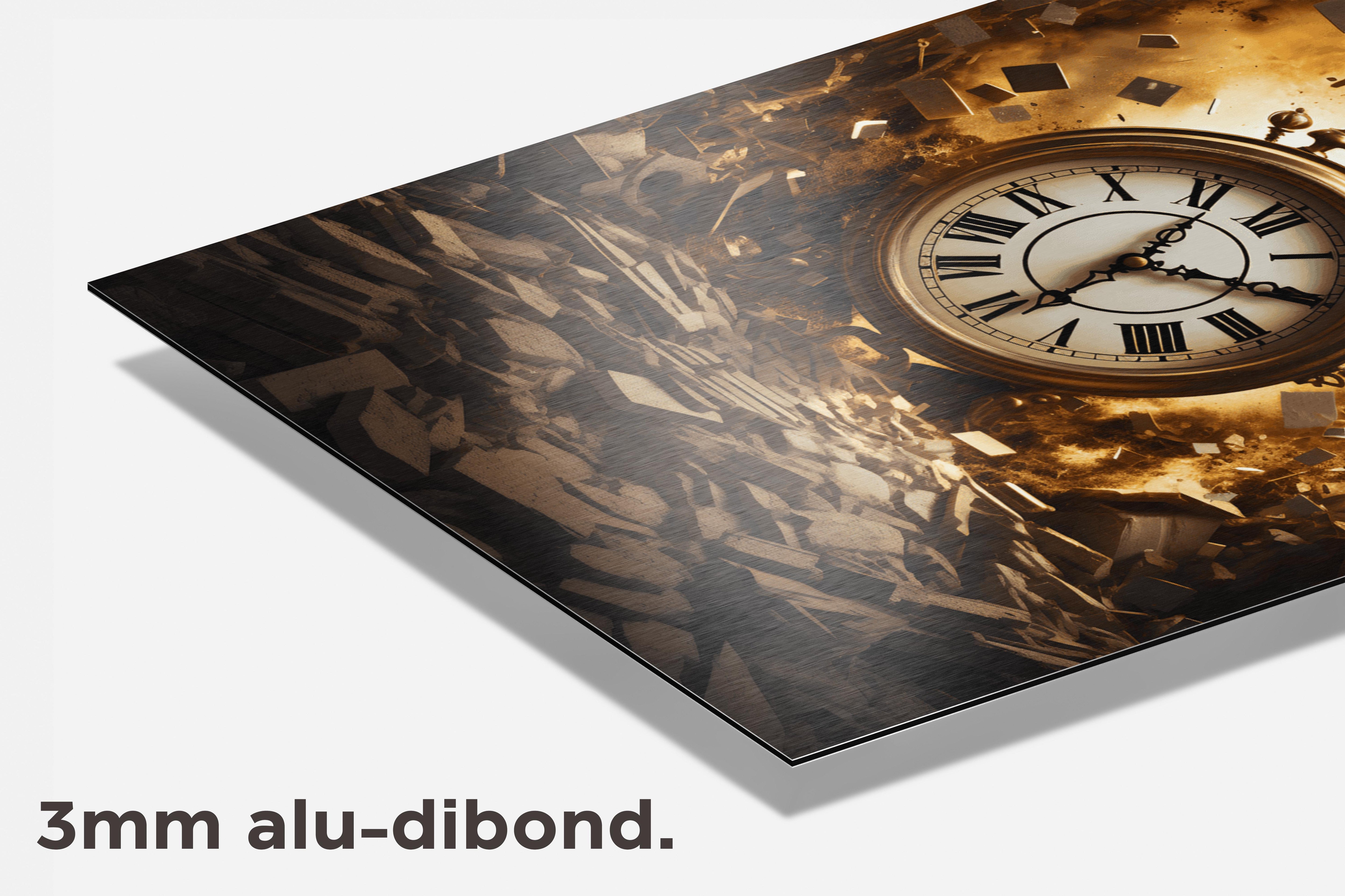 Tijdrijzen Klok dibond detail