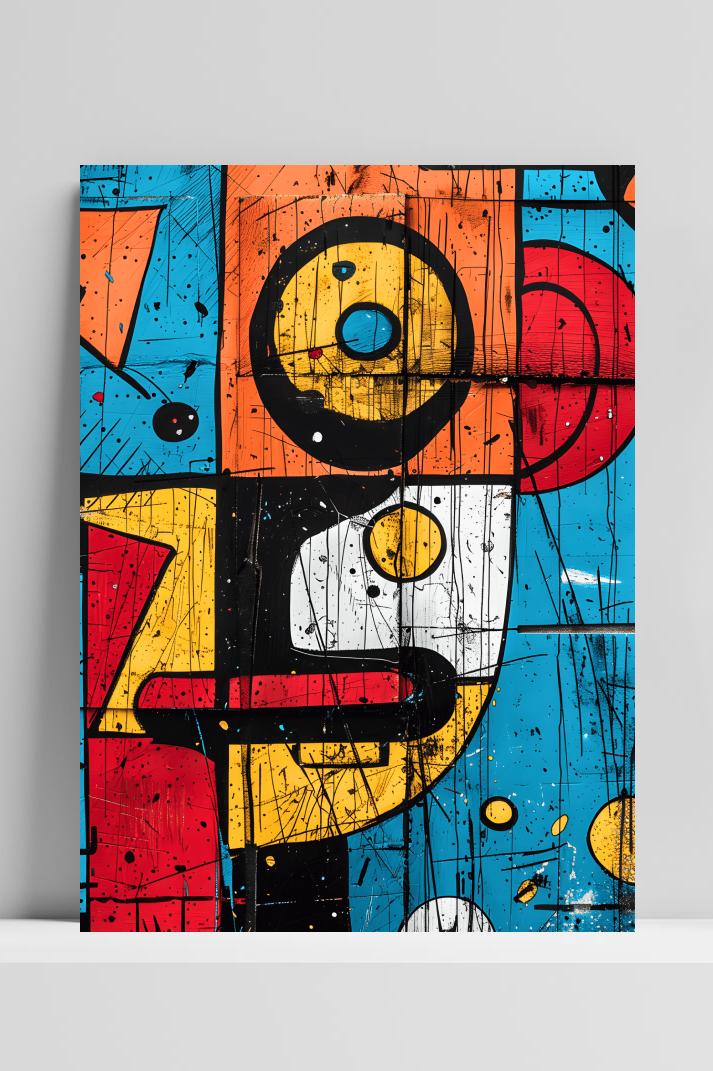 Moderne Abstract op 3mm aluminium dibond