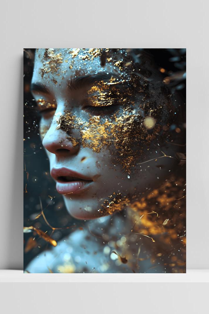 Gouden Poeder op 3mm aluminium dibond