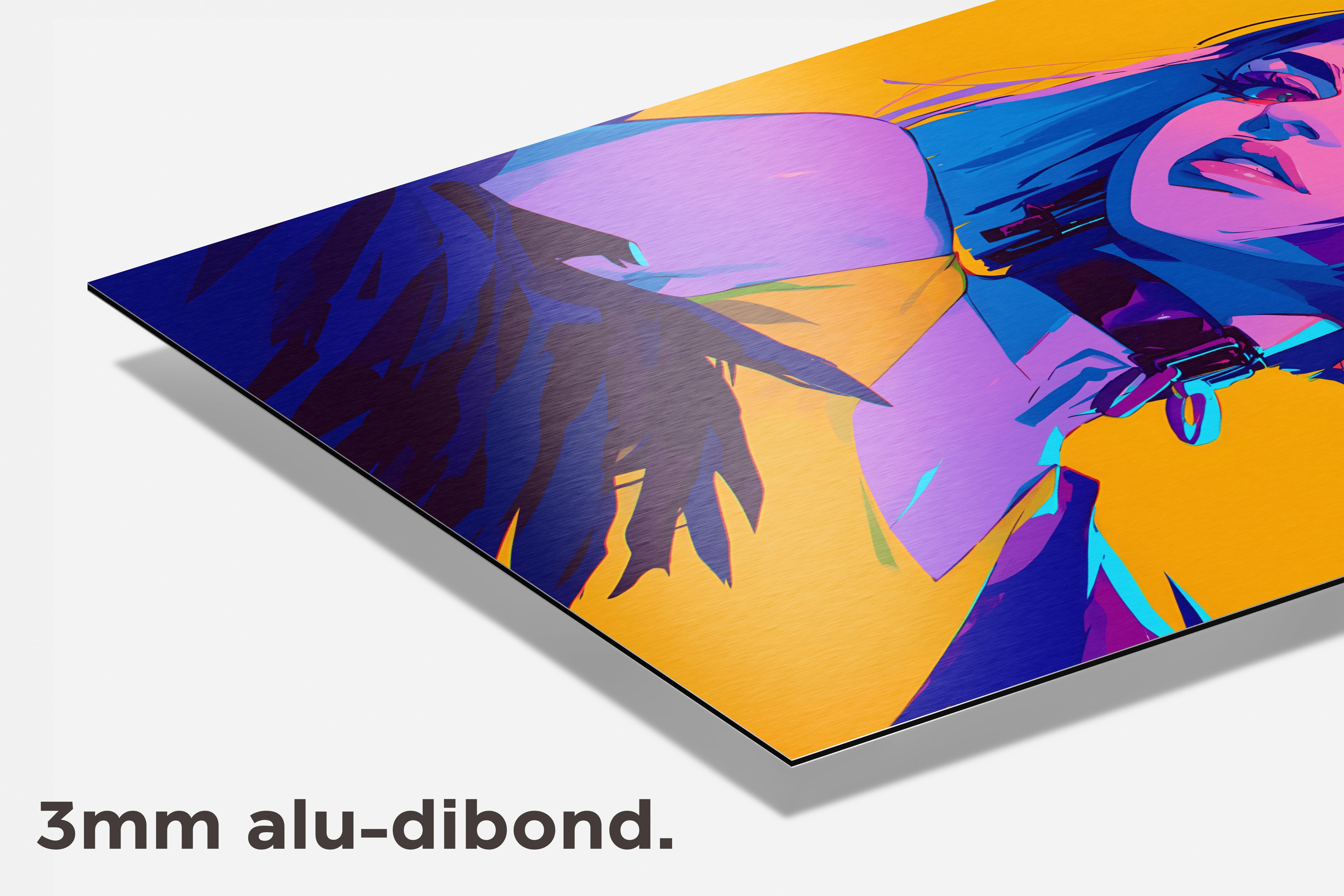 Punkmeisje dibond detail