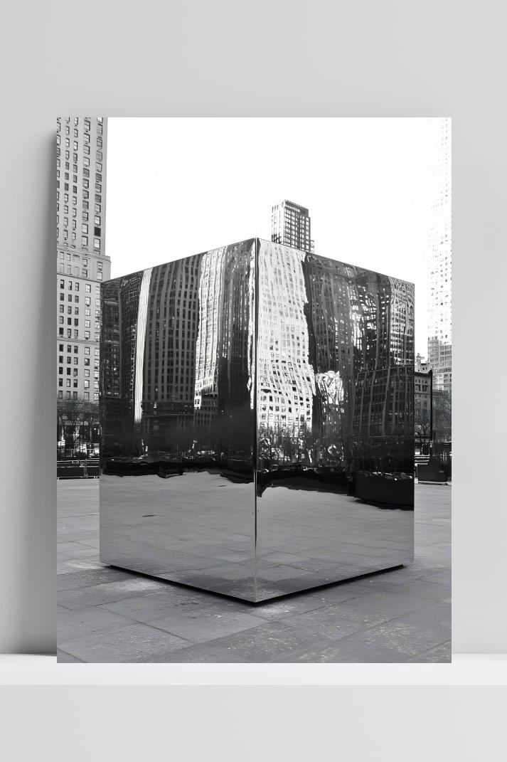 Kubus Beeld op 3mm aluminium dibond