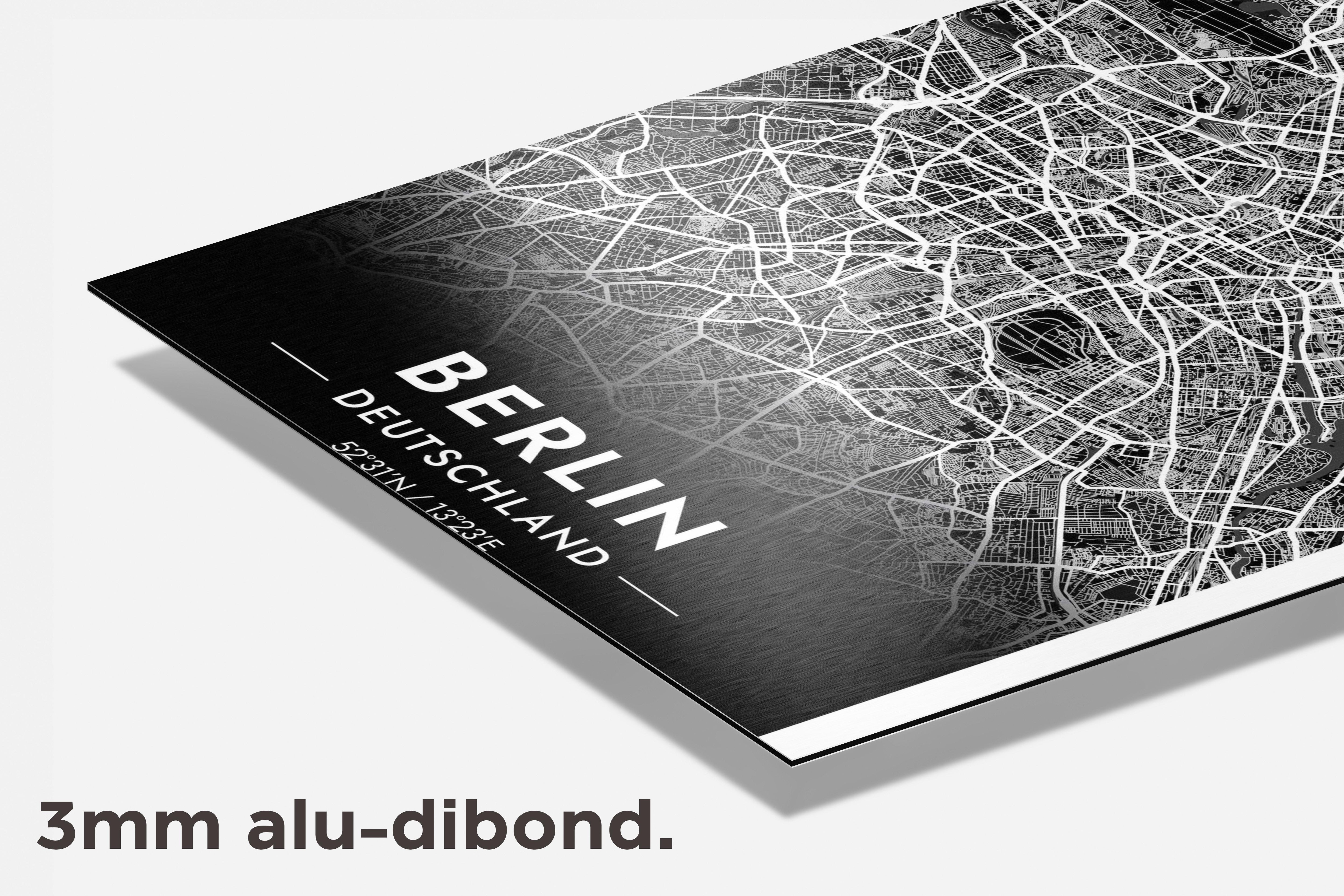Berlijn Map dibond detail