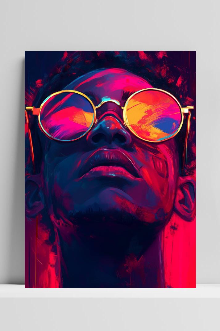 Jongen Zonnebril op 3mm aluminium dibond