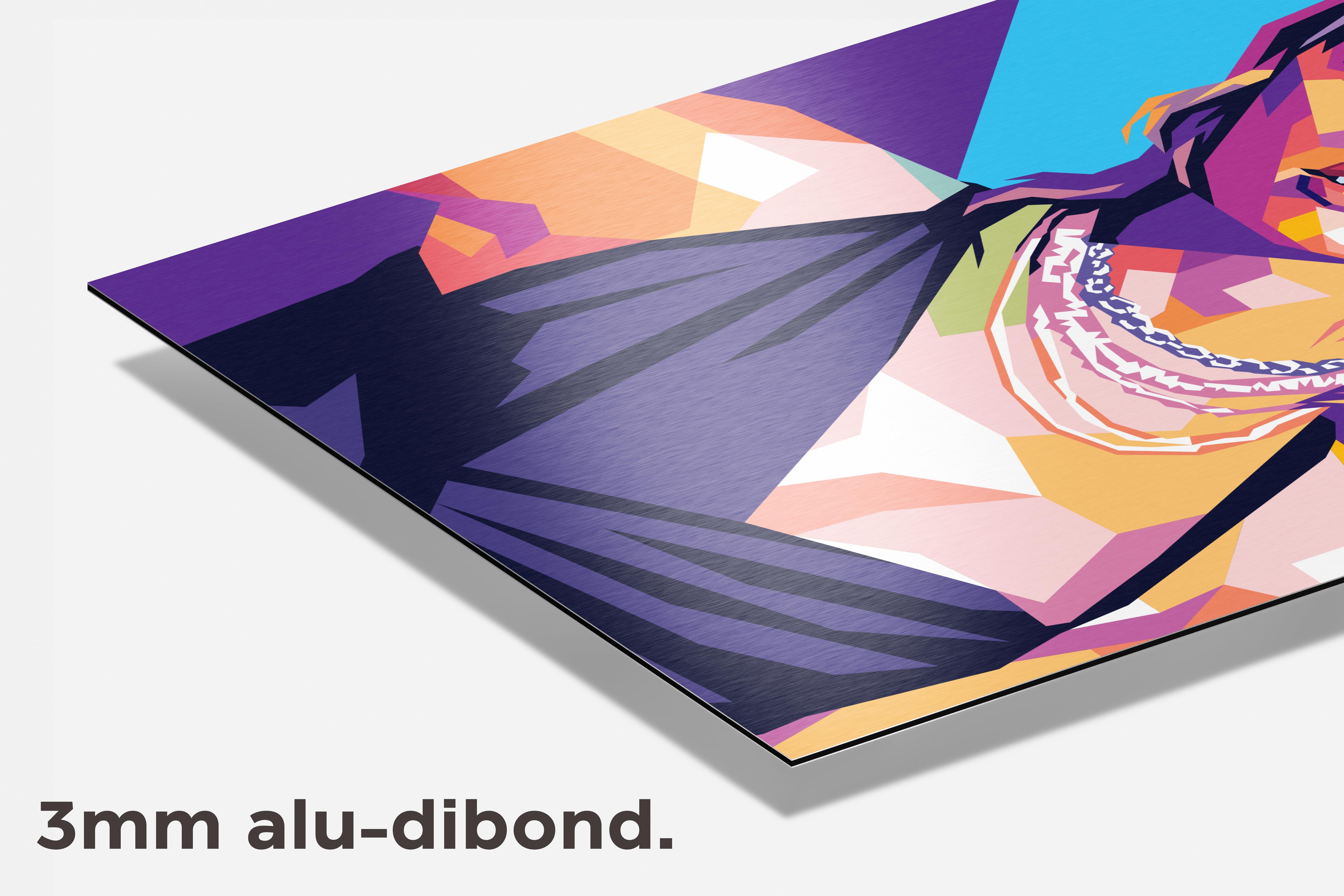 Taylor Swift blauw dibond detail