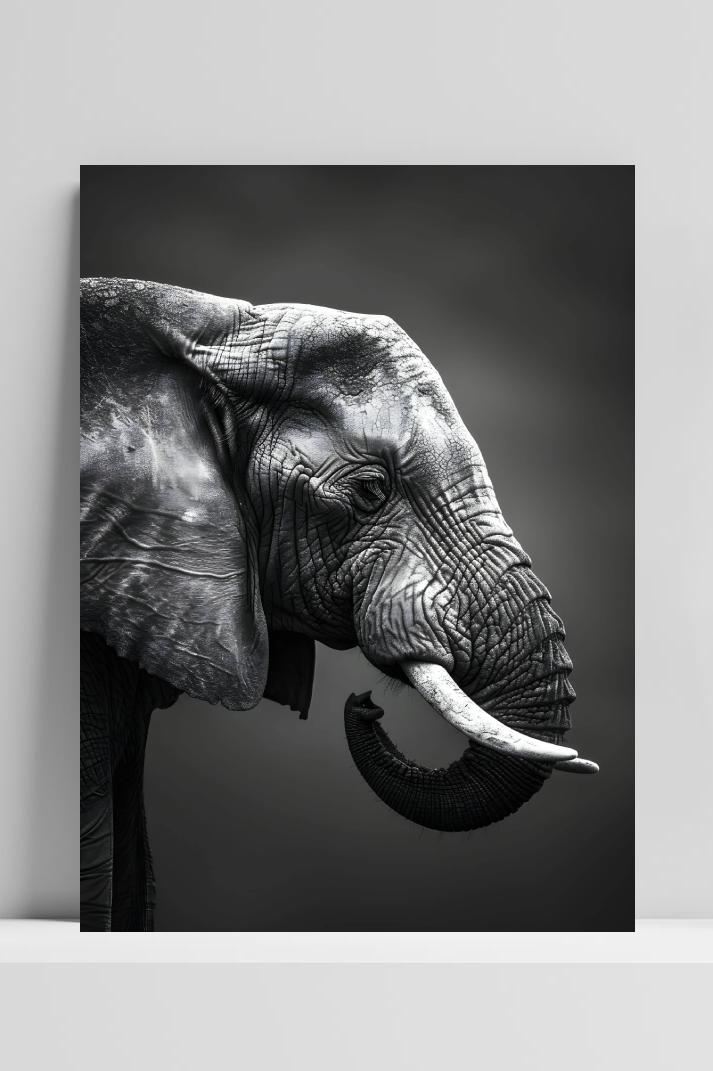 Olifant op 3mm aluminium dibond