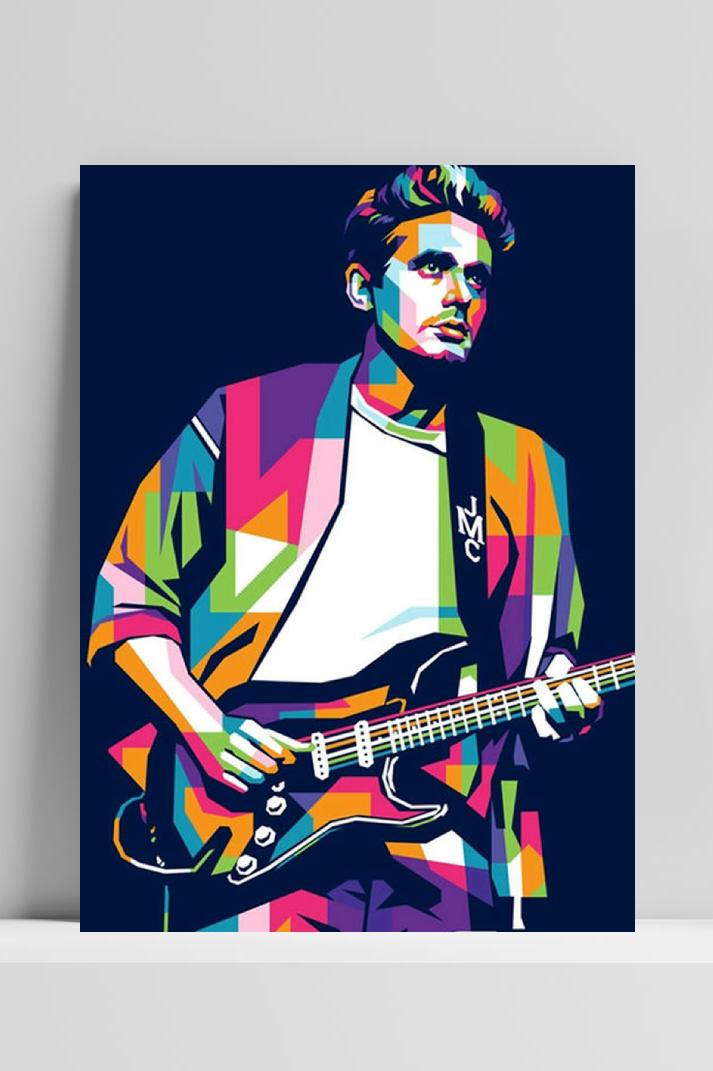 John Mayer op 3mm aluminium dibond
