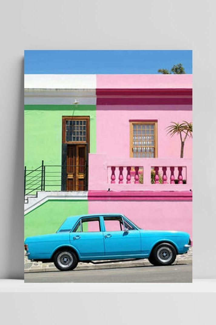 Auto in Havana op 3mm aluminium dibond