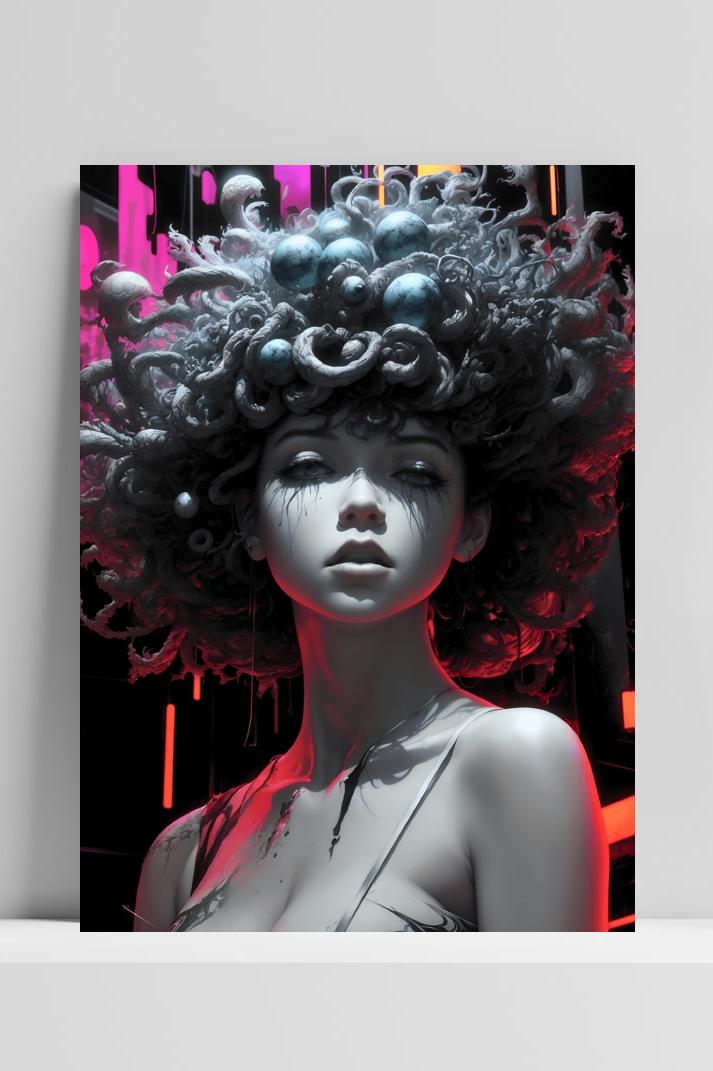 Kroeshaar op 3mm aluminium dibond