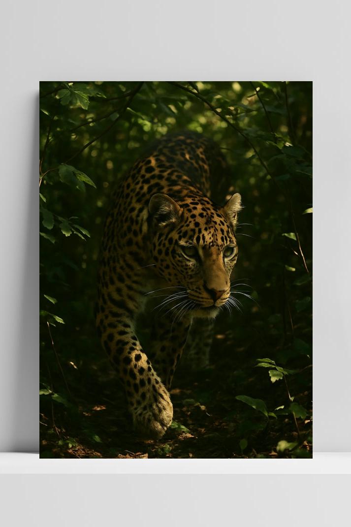 Leopard op 3mm aluminium dibond