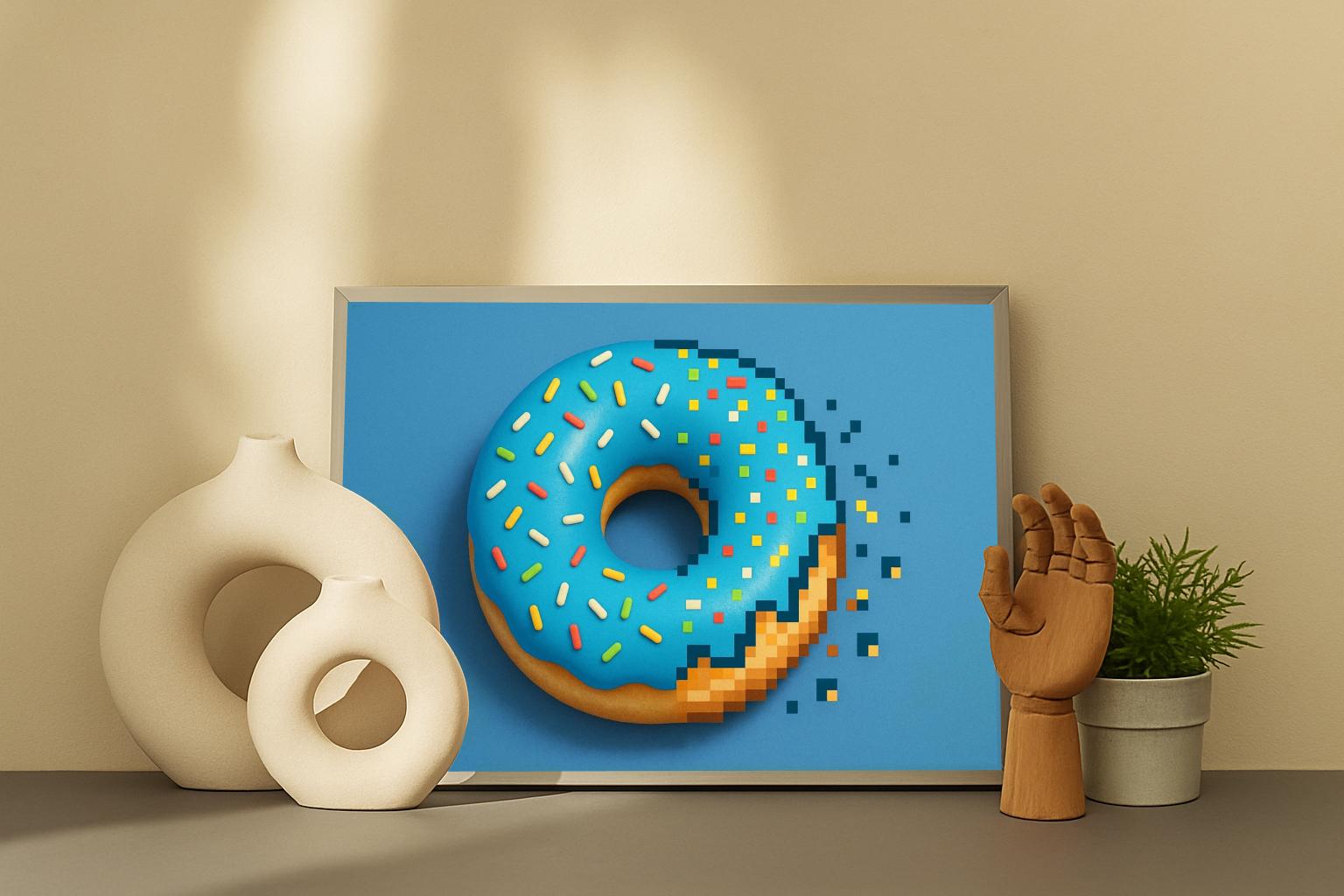 Donut Pixel poster van 25 Artstreet
