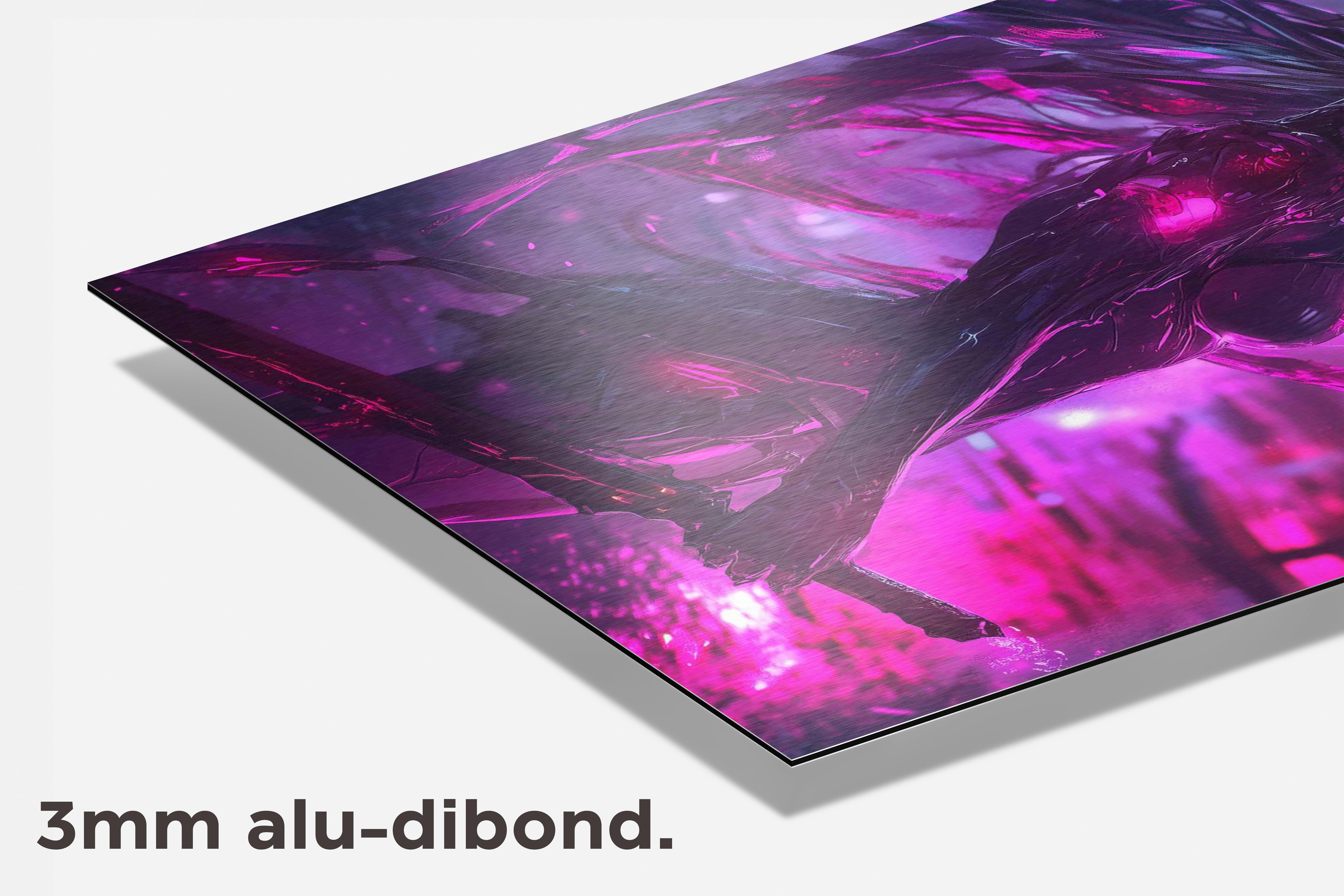 Krijger Futuristisch dibond detail