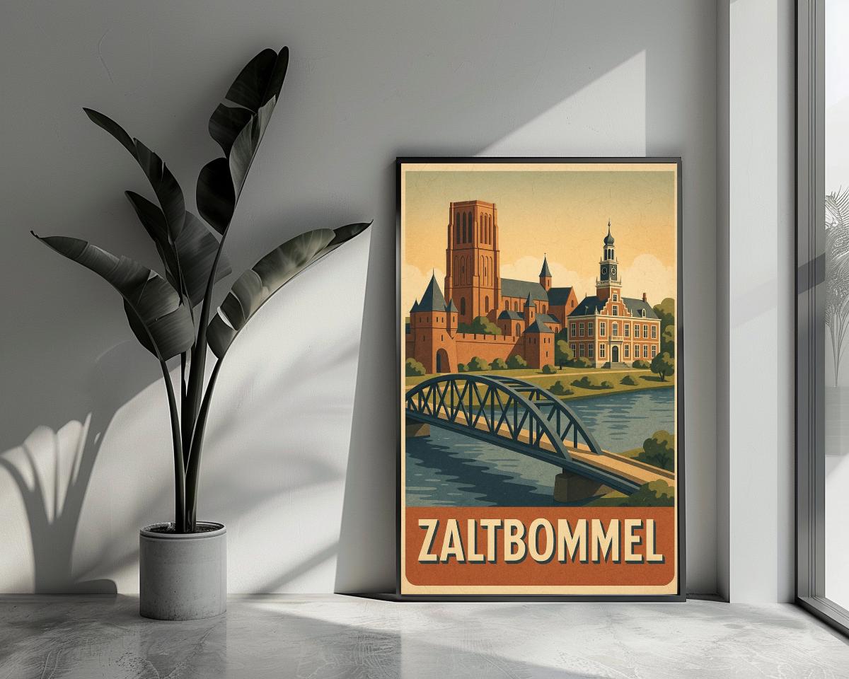 Zaltbommel Text Vintage poster van 25 Artstreet