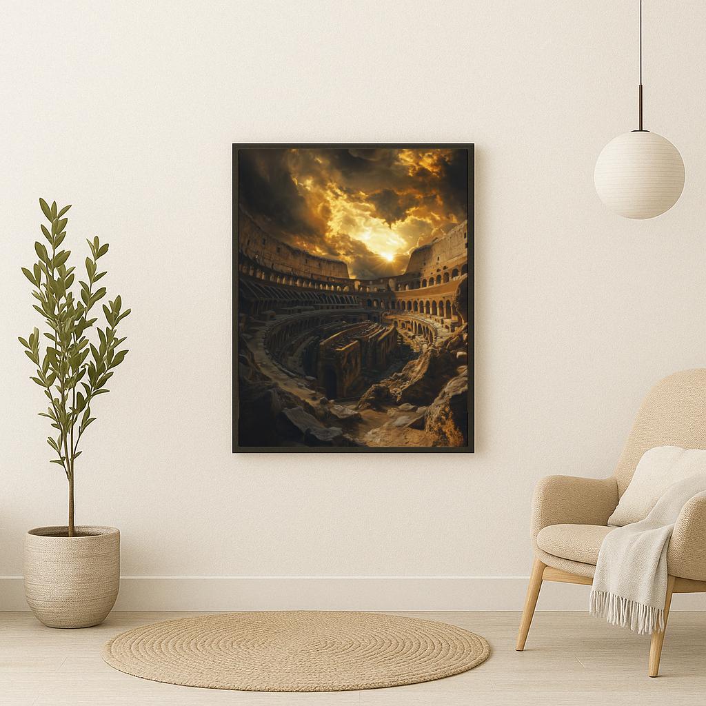 Colosseum Rome Sunset poster sfeerbeeld 2