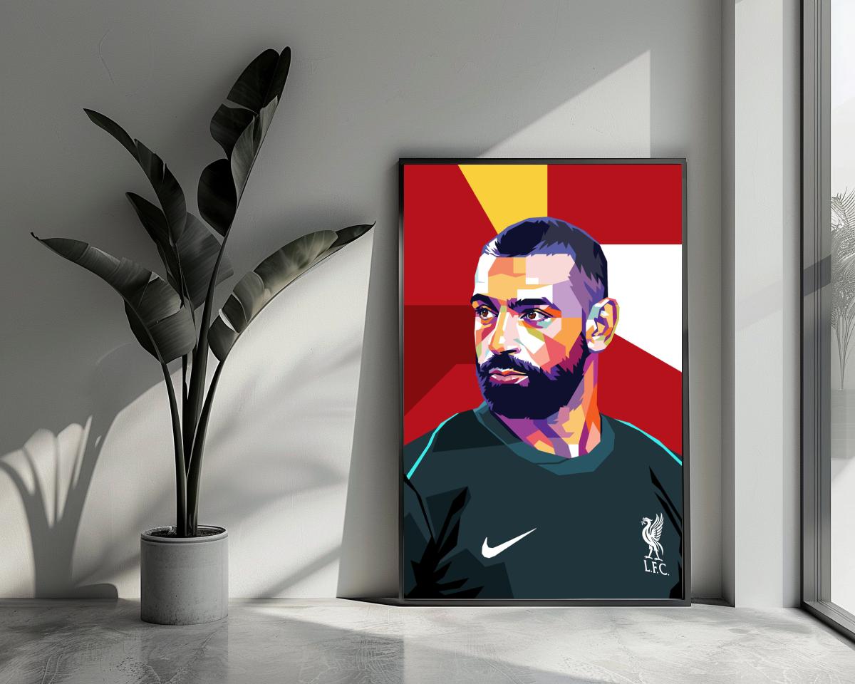 Mohamed Salah Red poster van 25 Artstreet