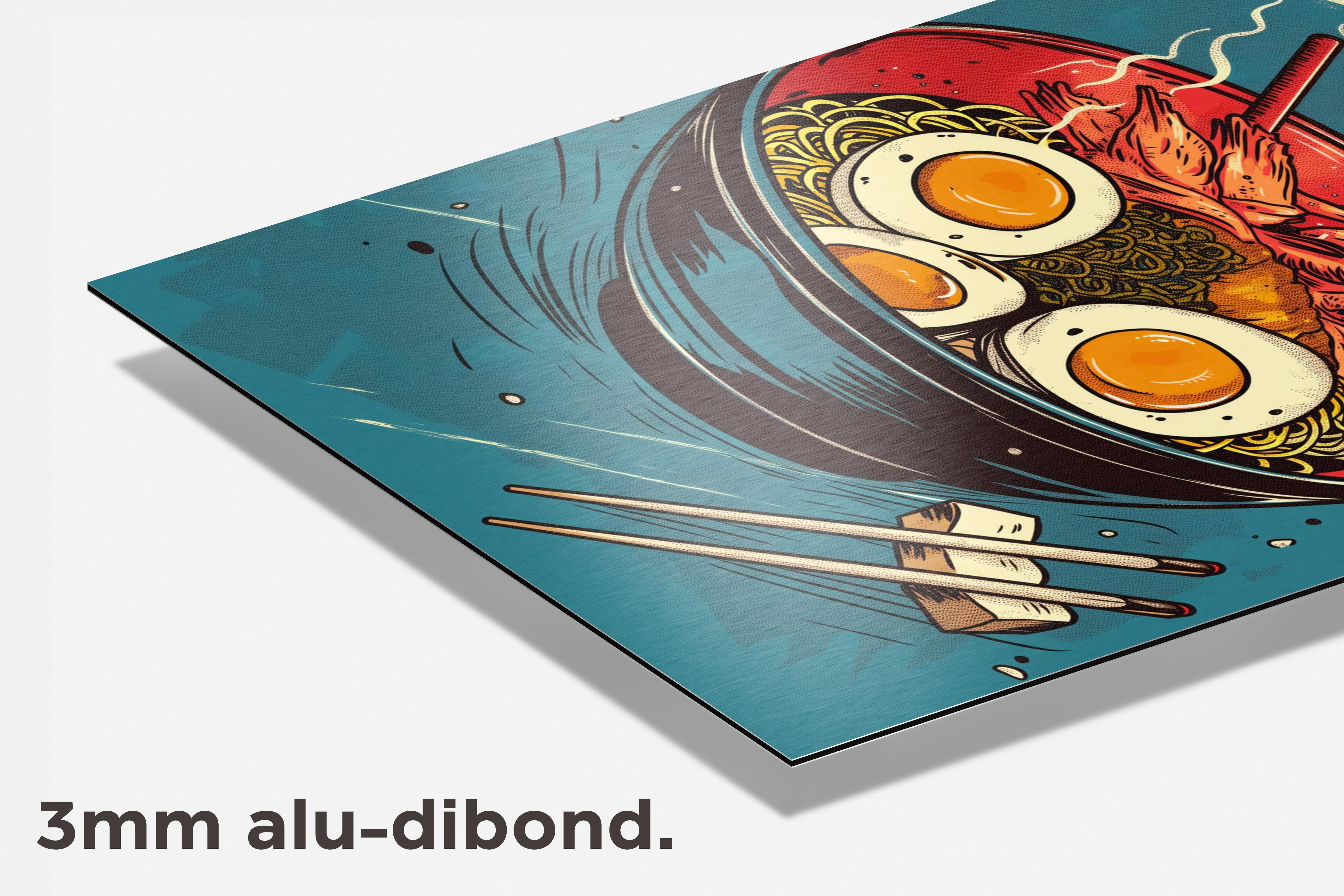 Ramen Blauw dibond detail