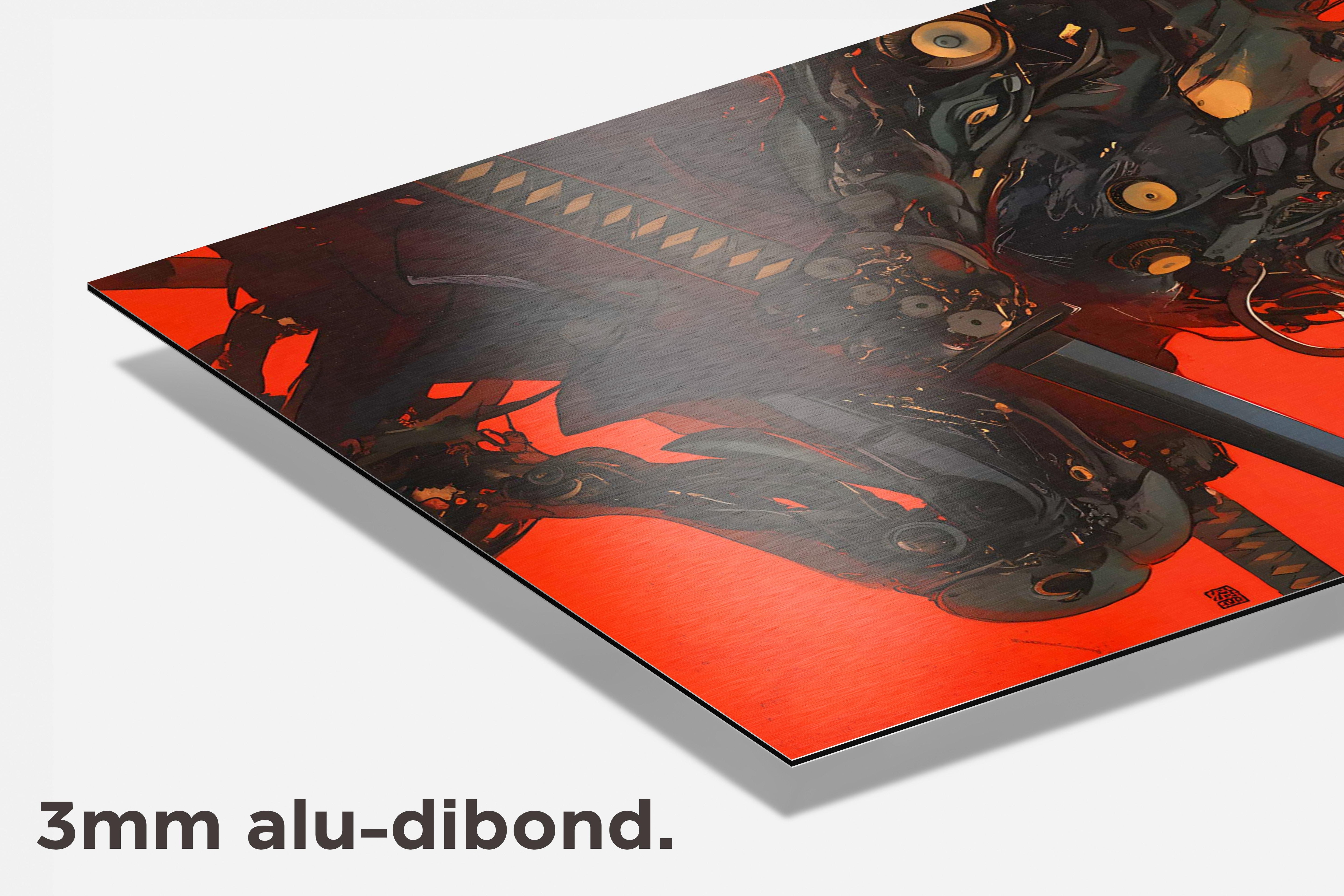 Robot Samurai dibond detail