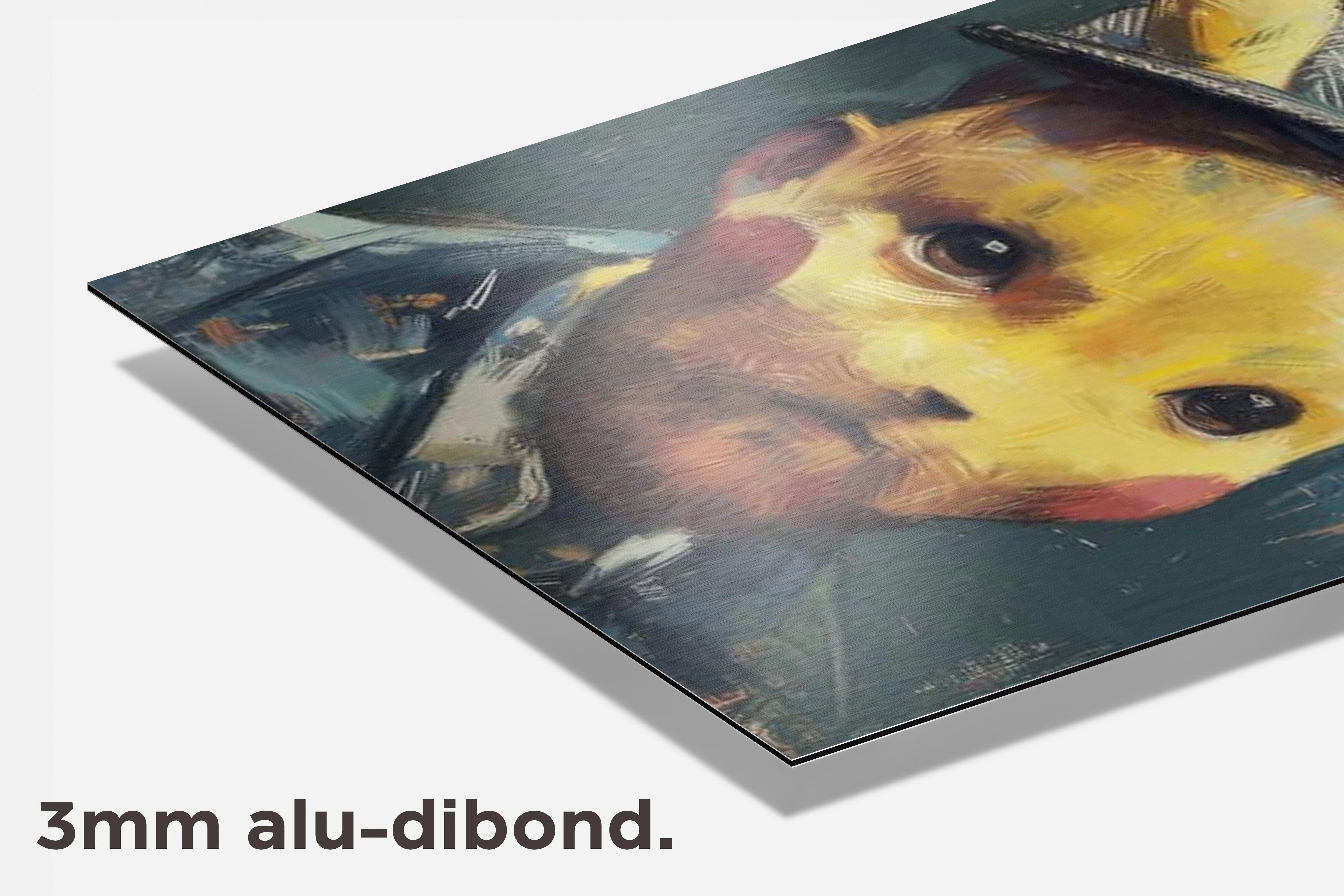 Pikachu van Gogh dibond detail