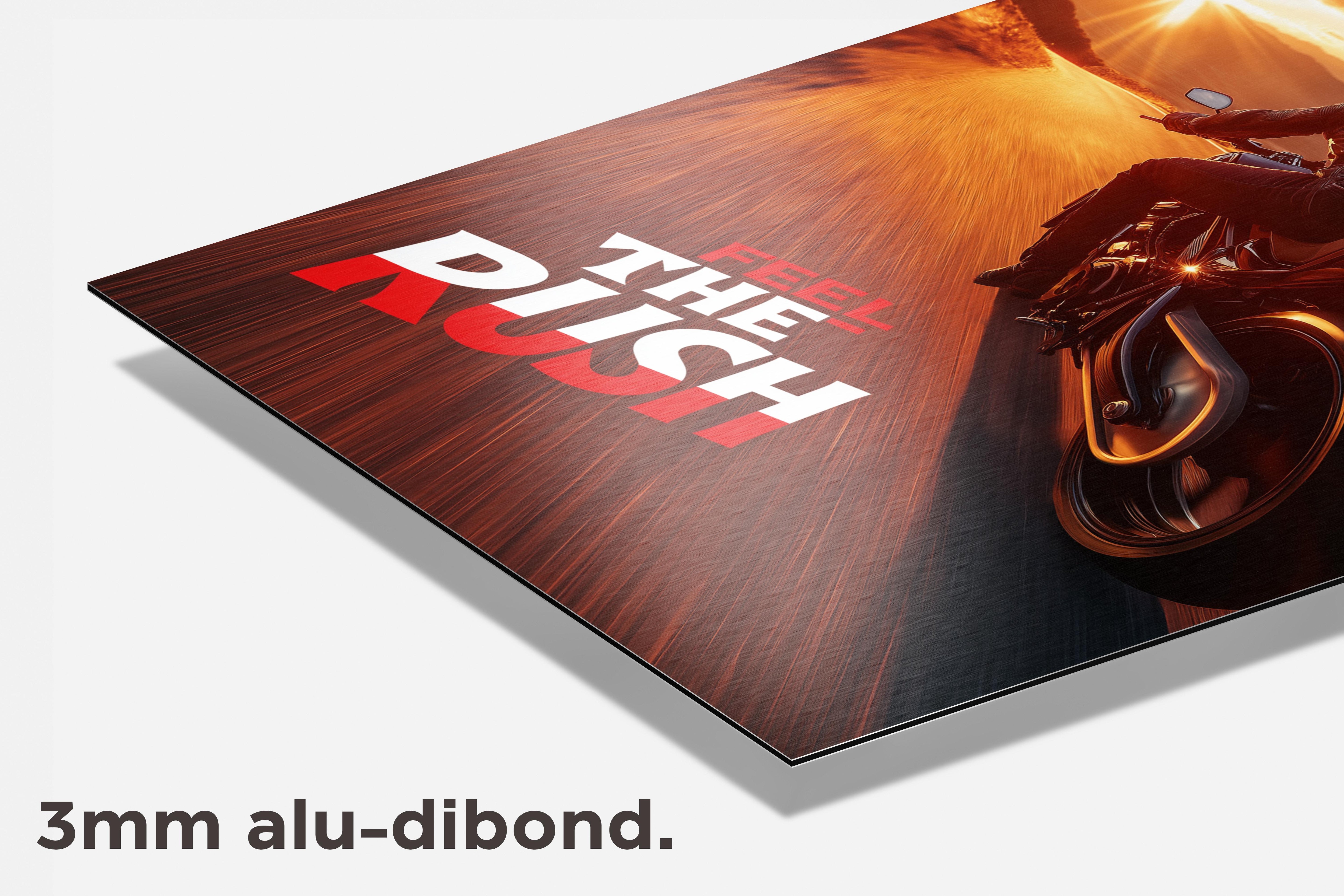 Feel The Rush dibond detail