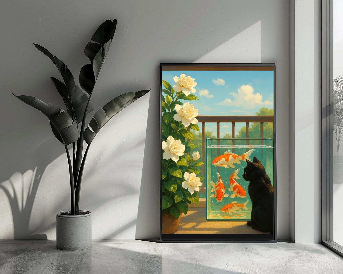 Cat Koi poster van 25 Artstreet