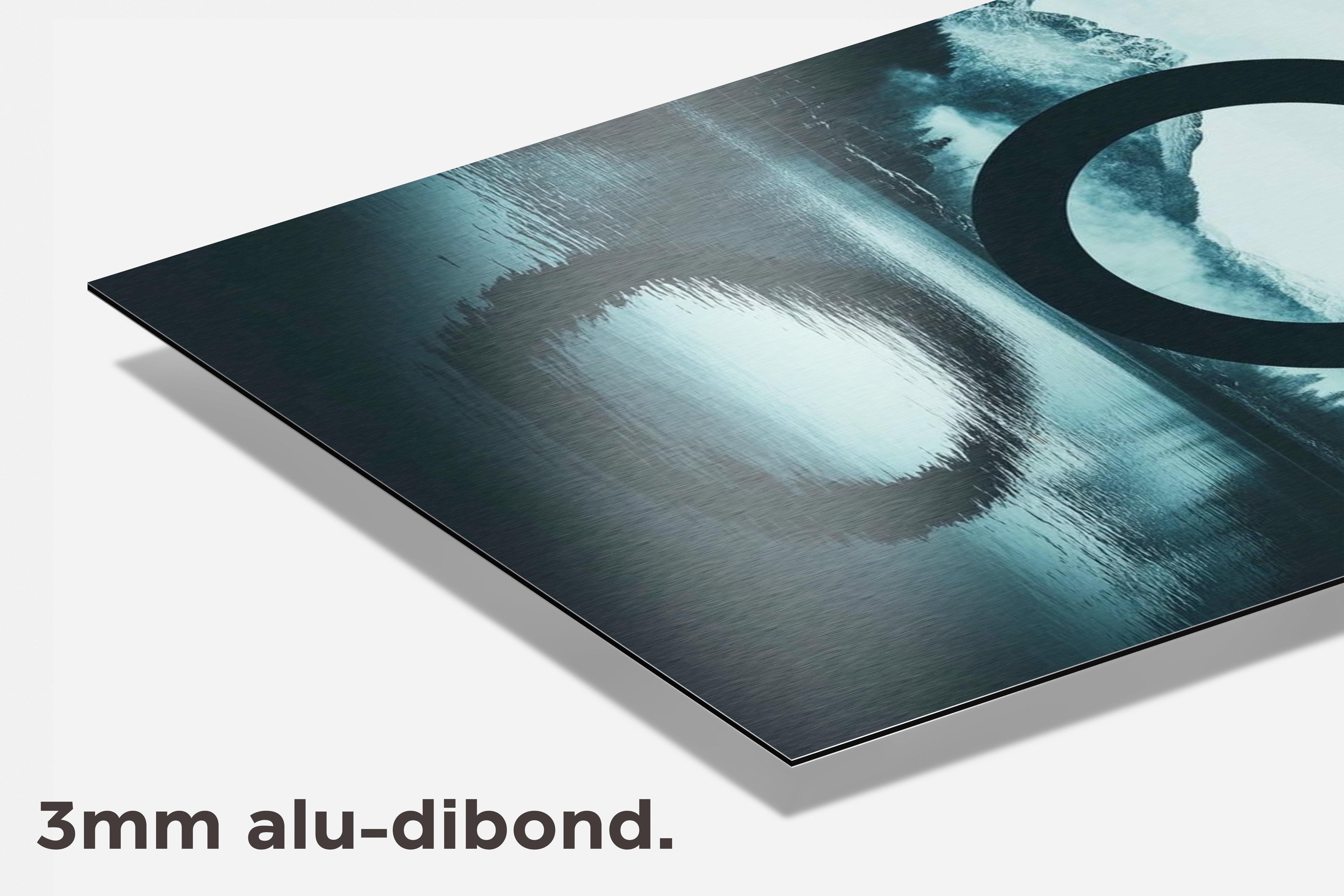 Cirkel in Zee dibond detail