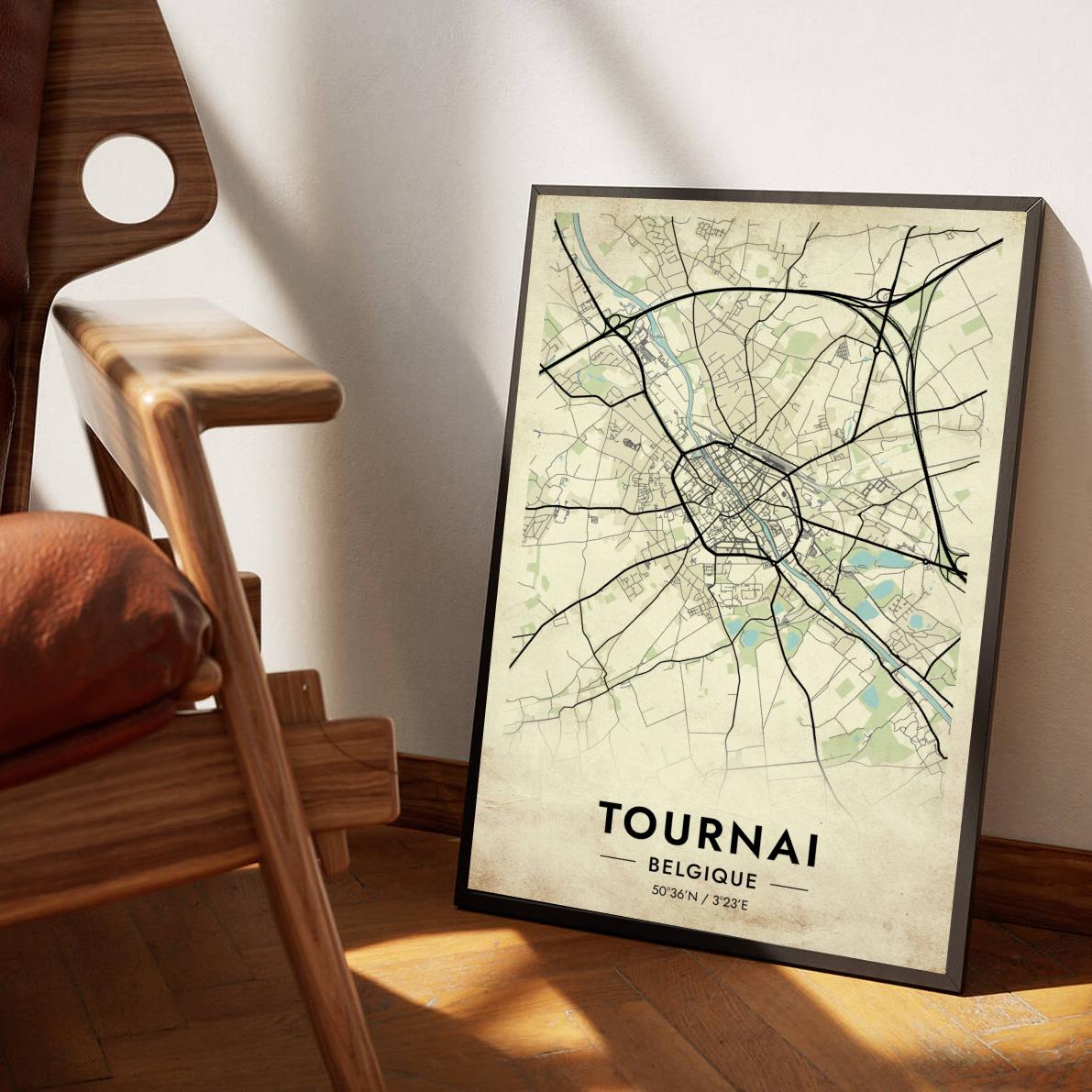 Tournai Vintage poster sfeerbeeld 1