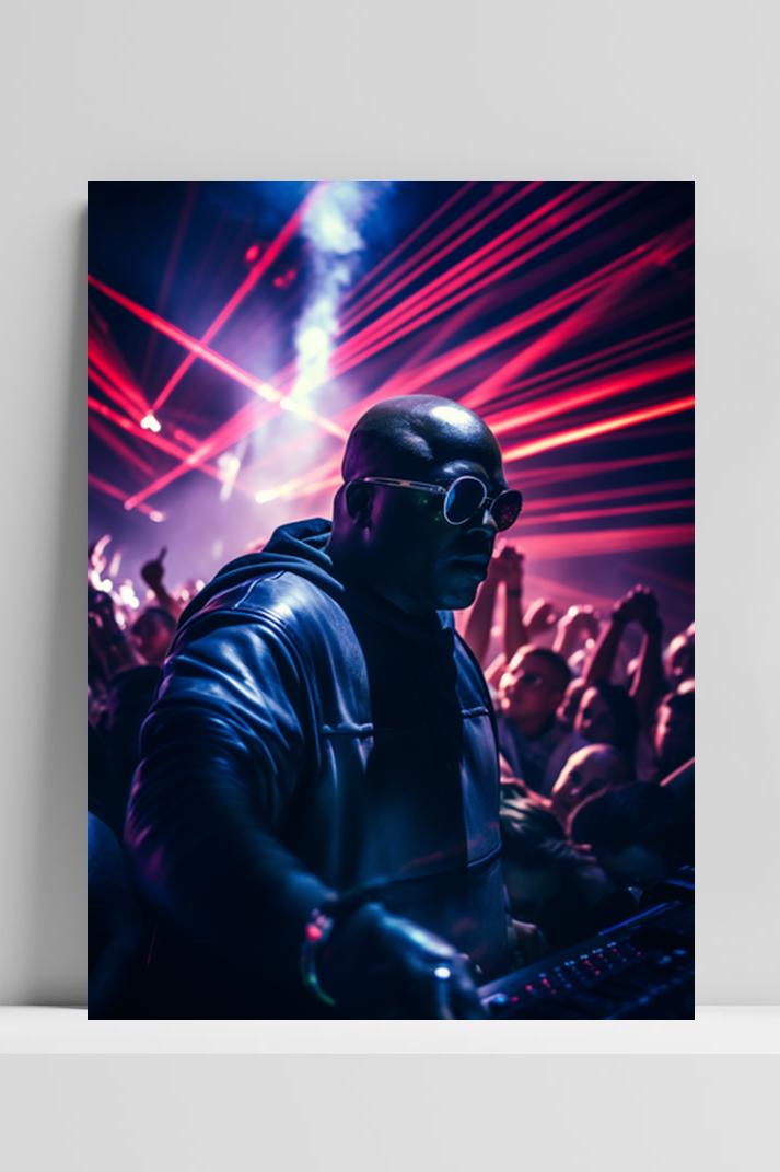Carl Cox op 3mm aluminium dibond