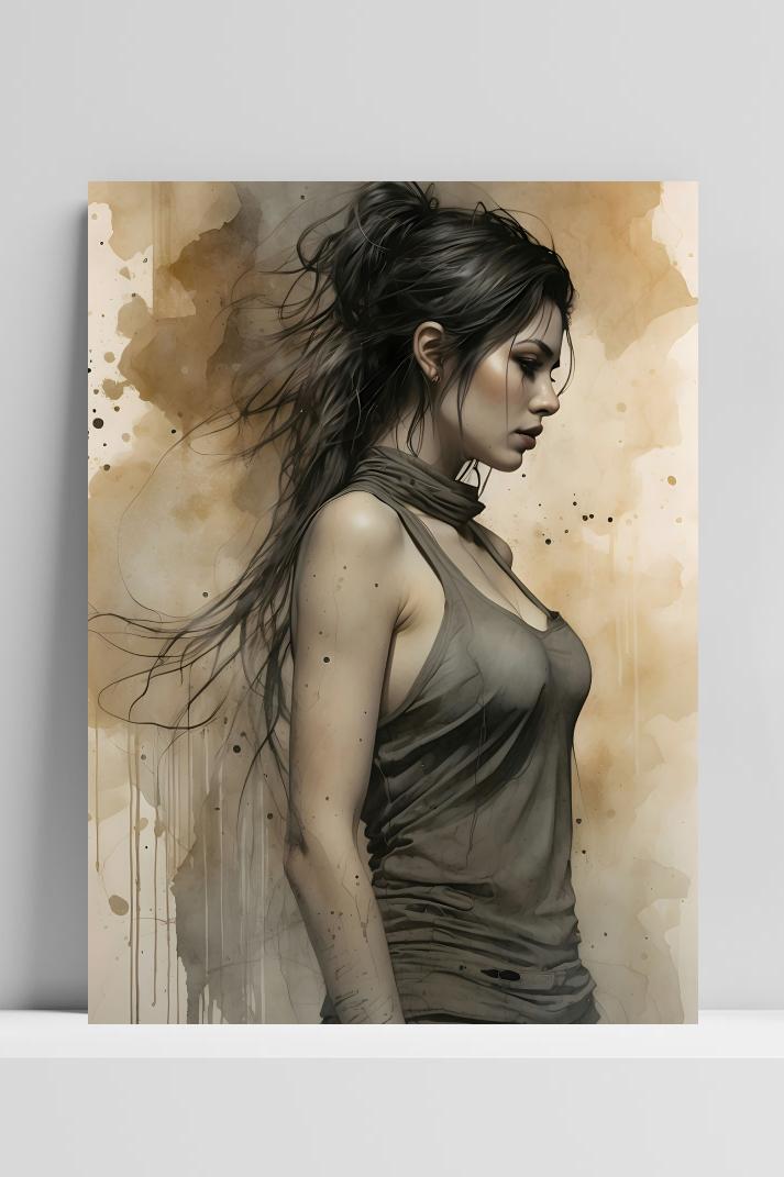 Koffie Kleur Kunst op 3mm aluminium dibond
