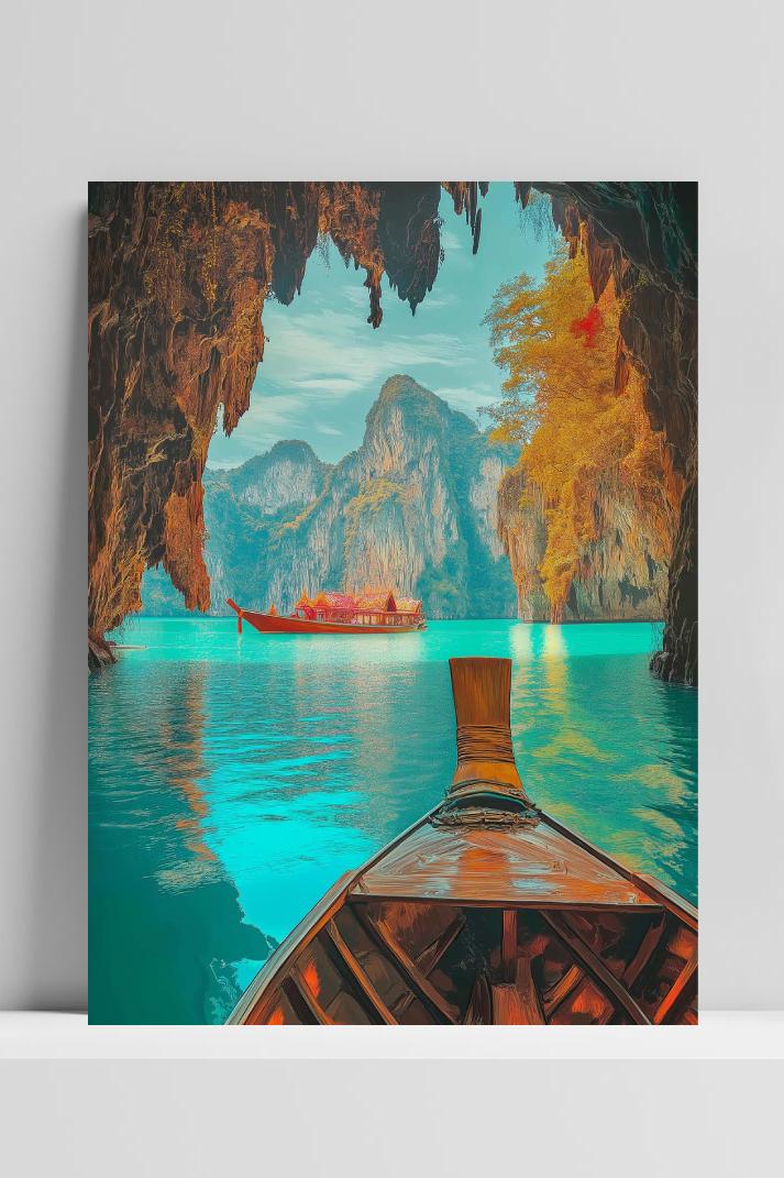 Thailand Boat op 3mm aluminium dibond