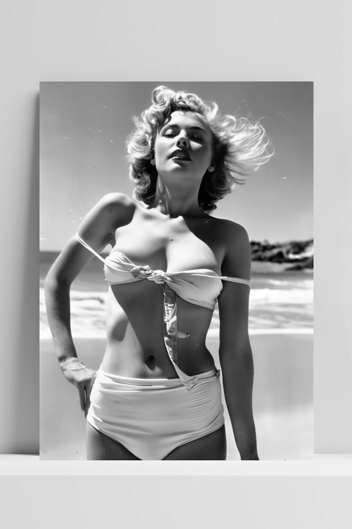 Marilyn Monroe op 3mm aluminium dibond