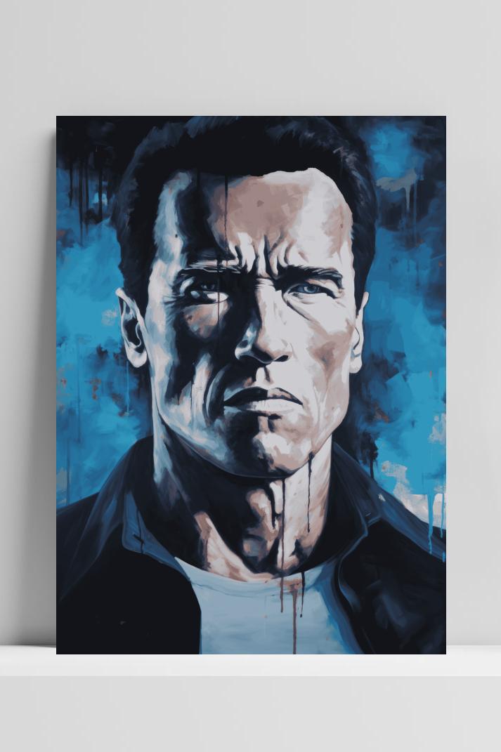 The Terminator Arnold op 3mm aluminium dibond
