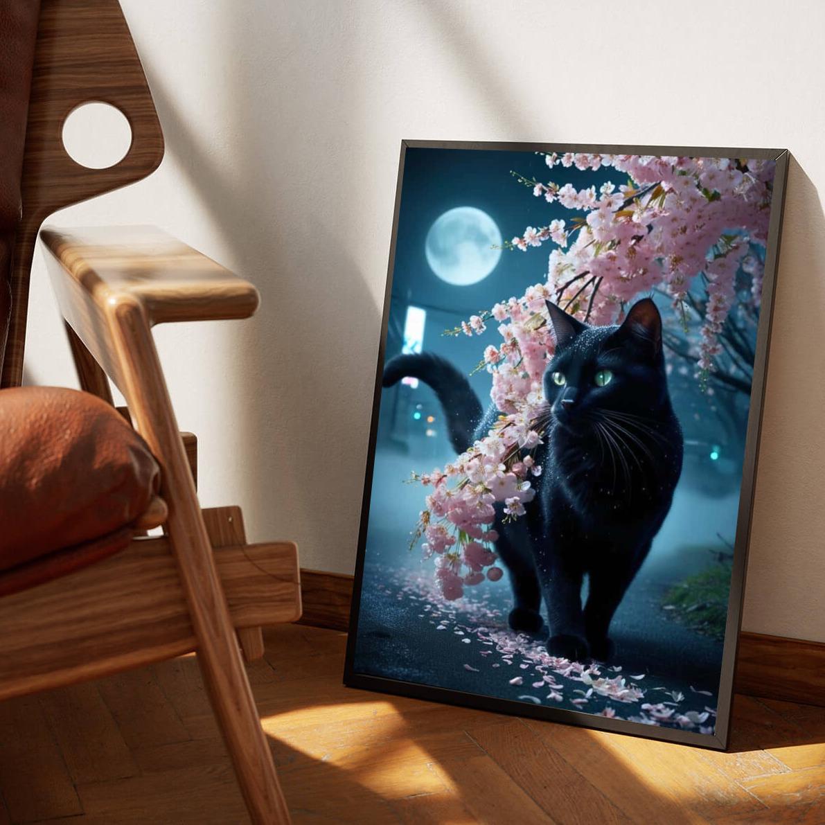 Cat Cherry Blossom poster van 25 Artstreet