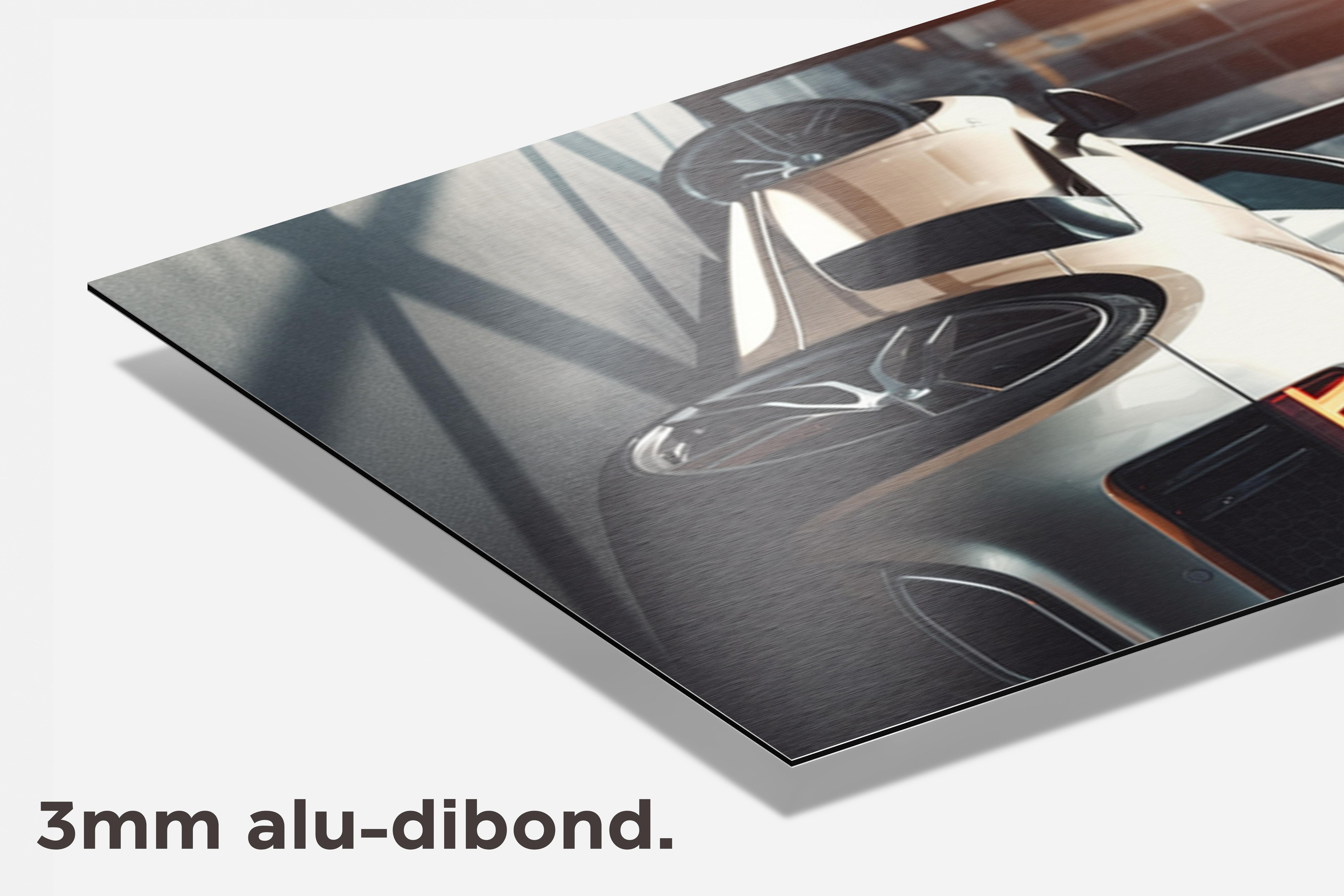 Sportauto Achterkant dibond detail
