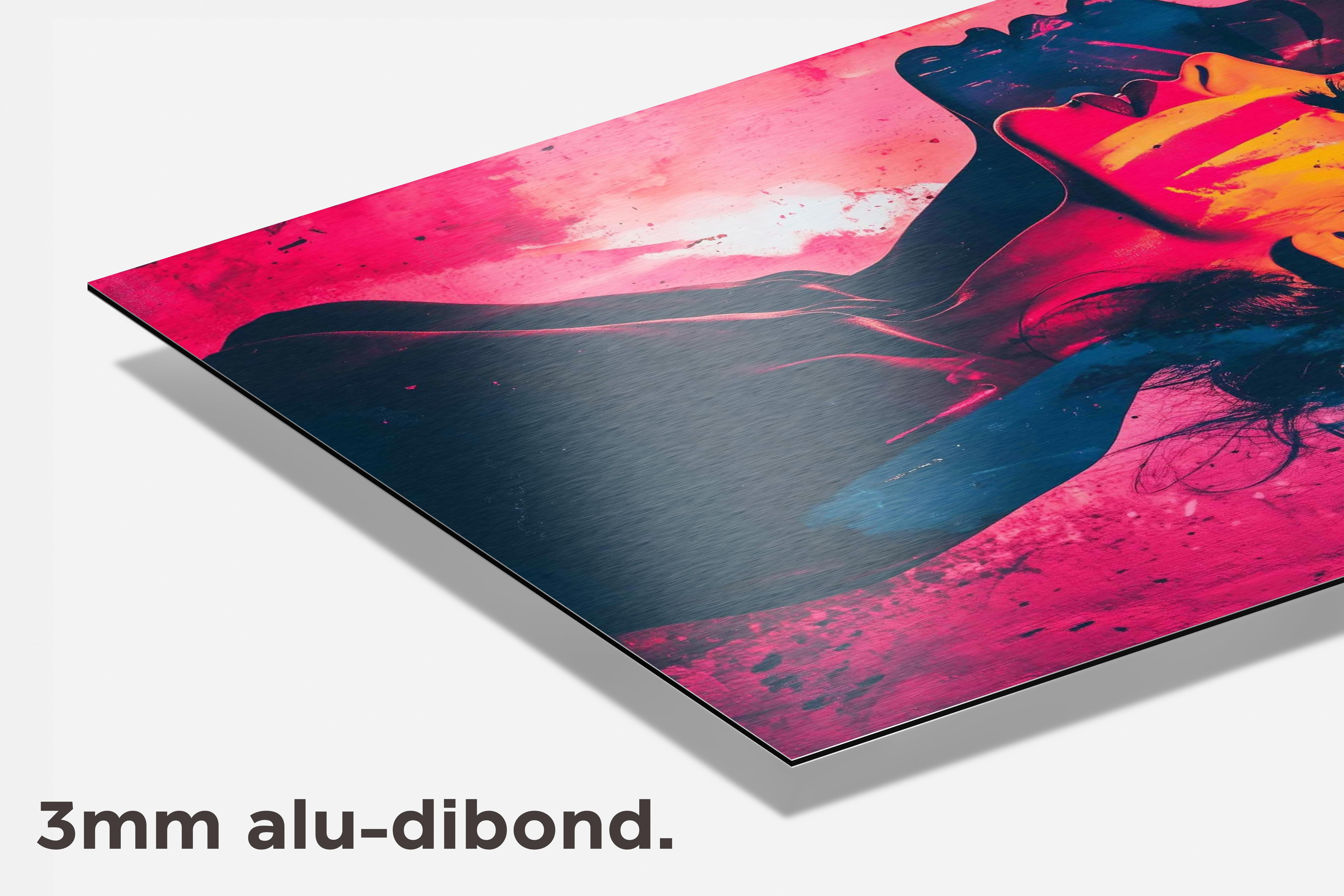 Vrouw Zijaanzicht dibond detail
