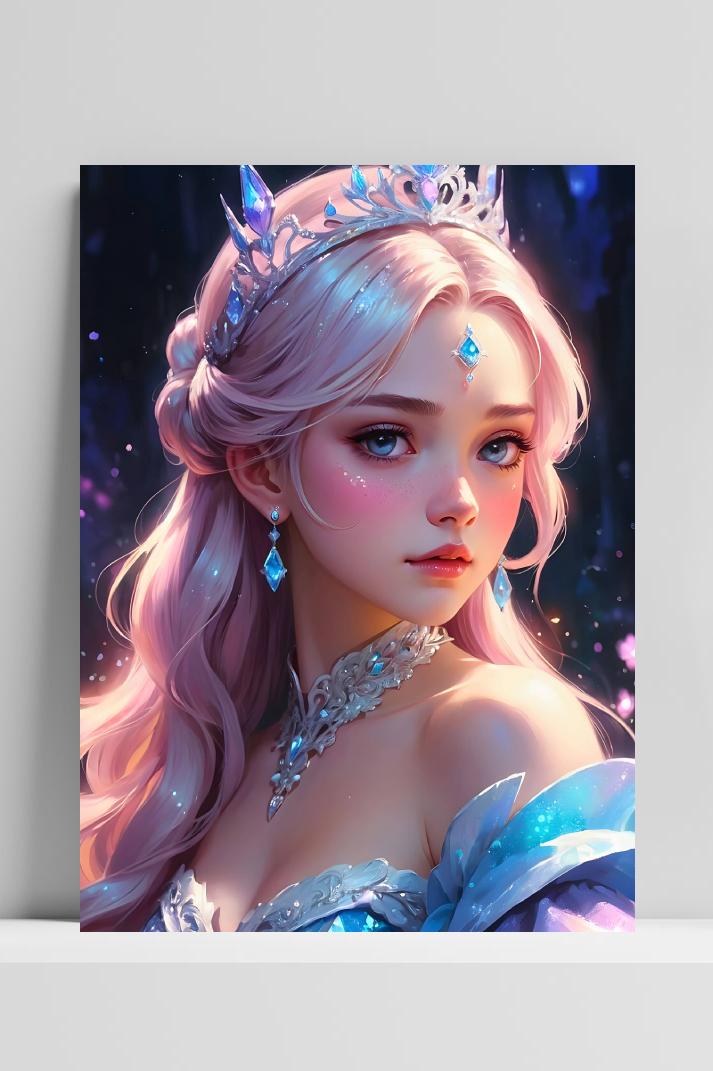 Prinses Fantasie op 3mm aluminium dibond