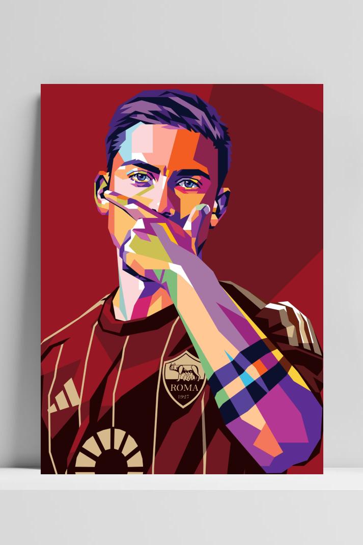 Paulo Dybala op 3mm aluminium dibond