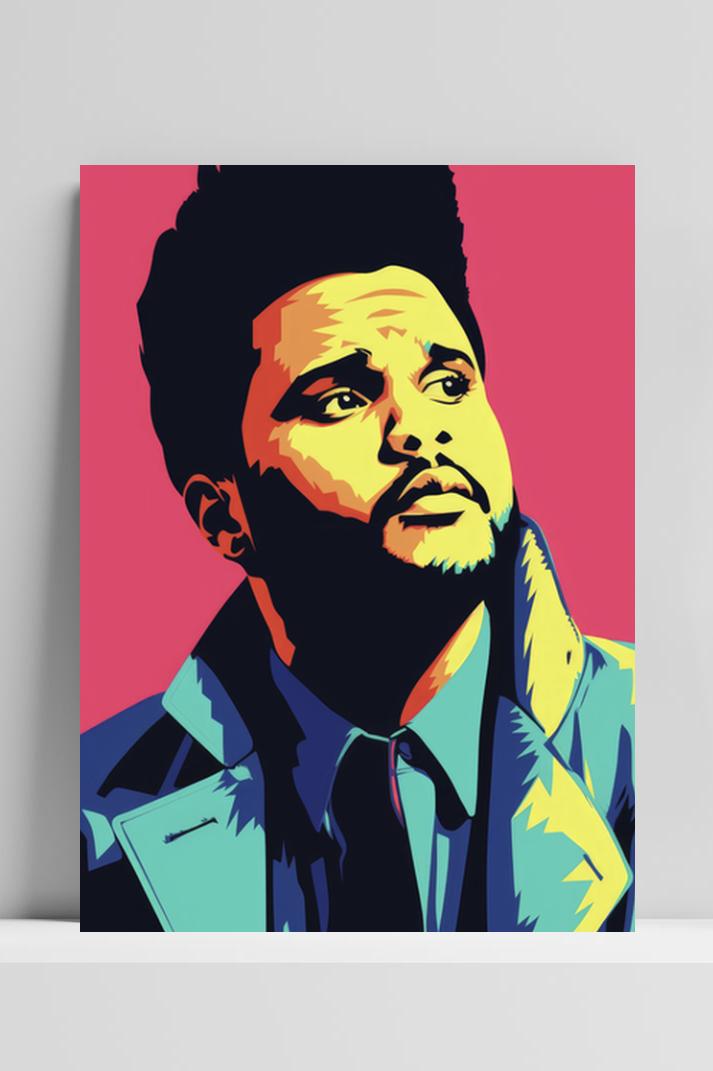 The Weeknd Pop op 3mm aluminium dibond