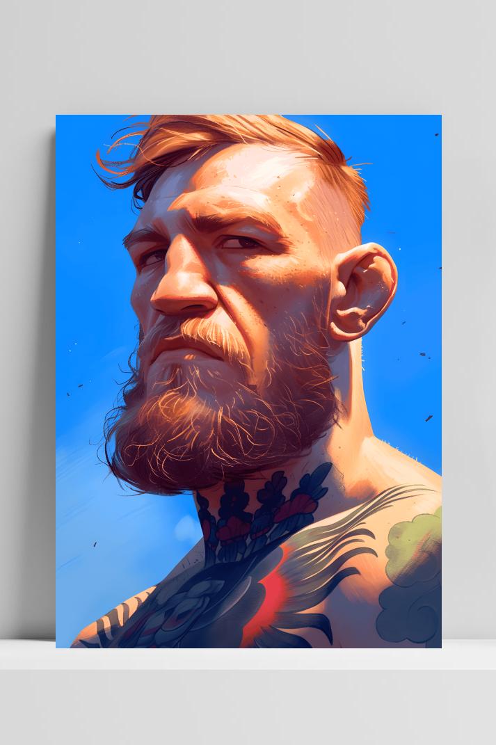 Conor Mcgregor Tatoeage op 3mm aluminium dibond