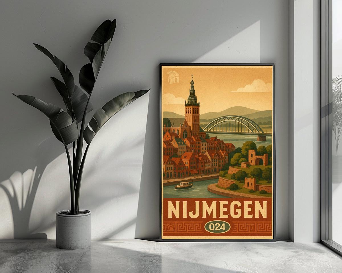 Nijmegen Netherlands Vintage Text poster van 25 Artstreet