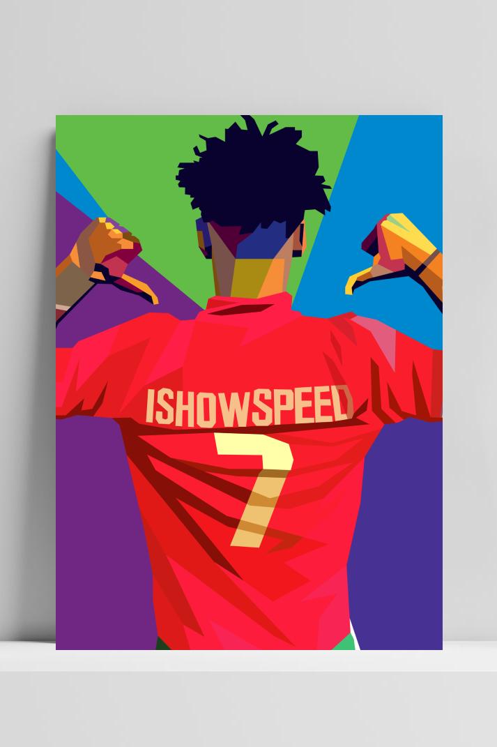 Ishowspeed Pop op 3mm aluminium dibond