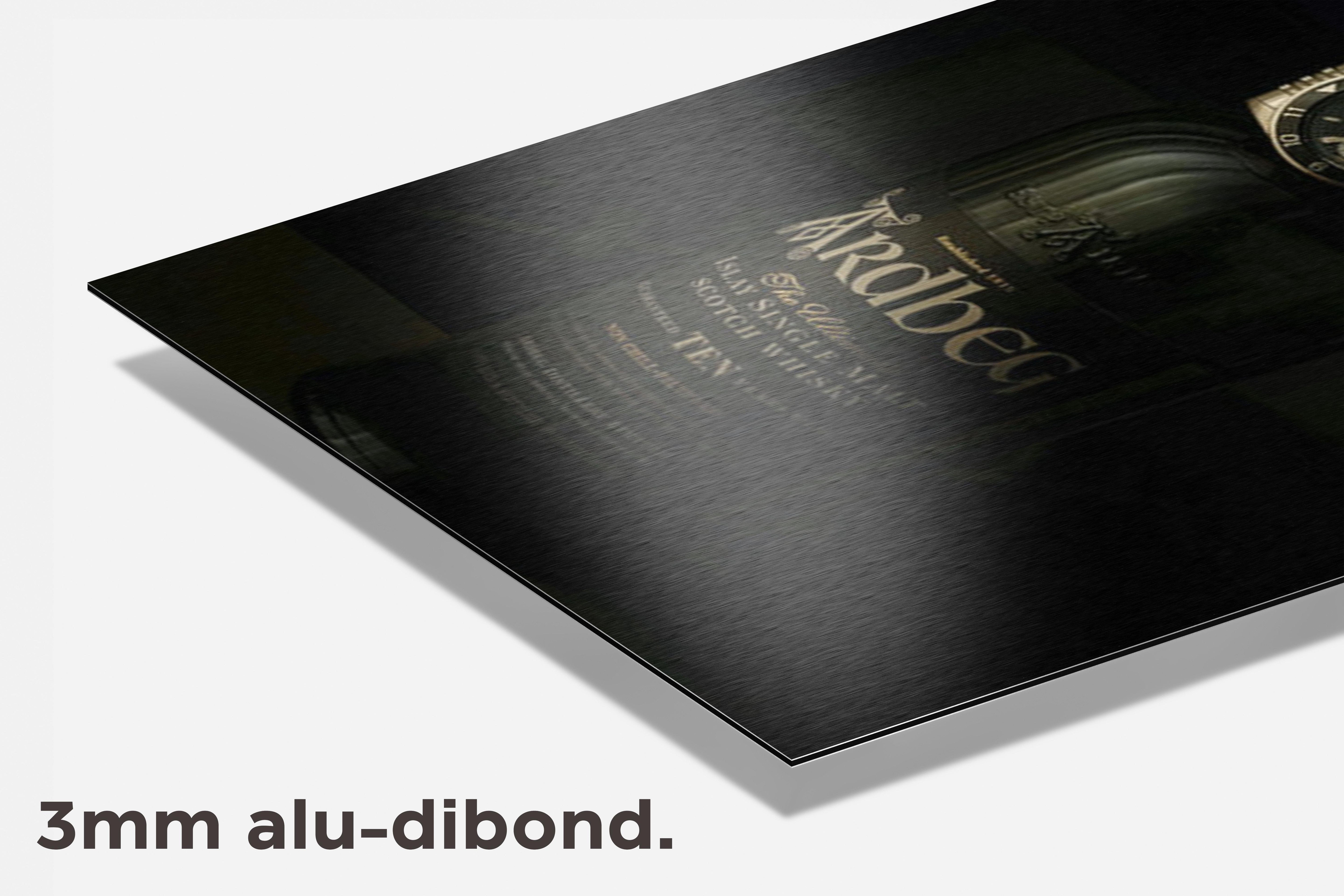 Ardberg Horloge dibond detail