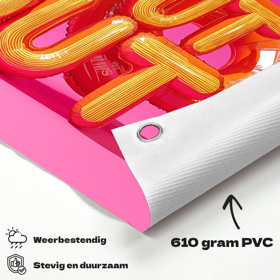 Tuinposter Zon Uit materiaal-detail: 610 grams weerbestendig PVC-doek
