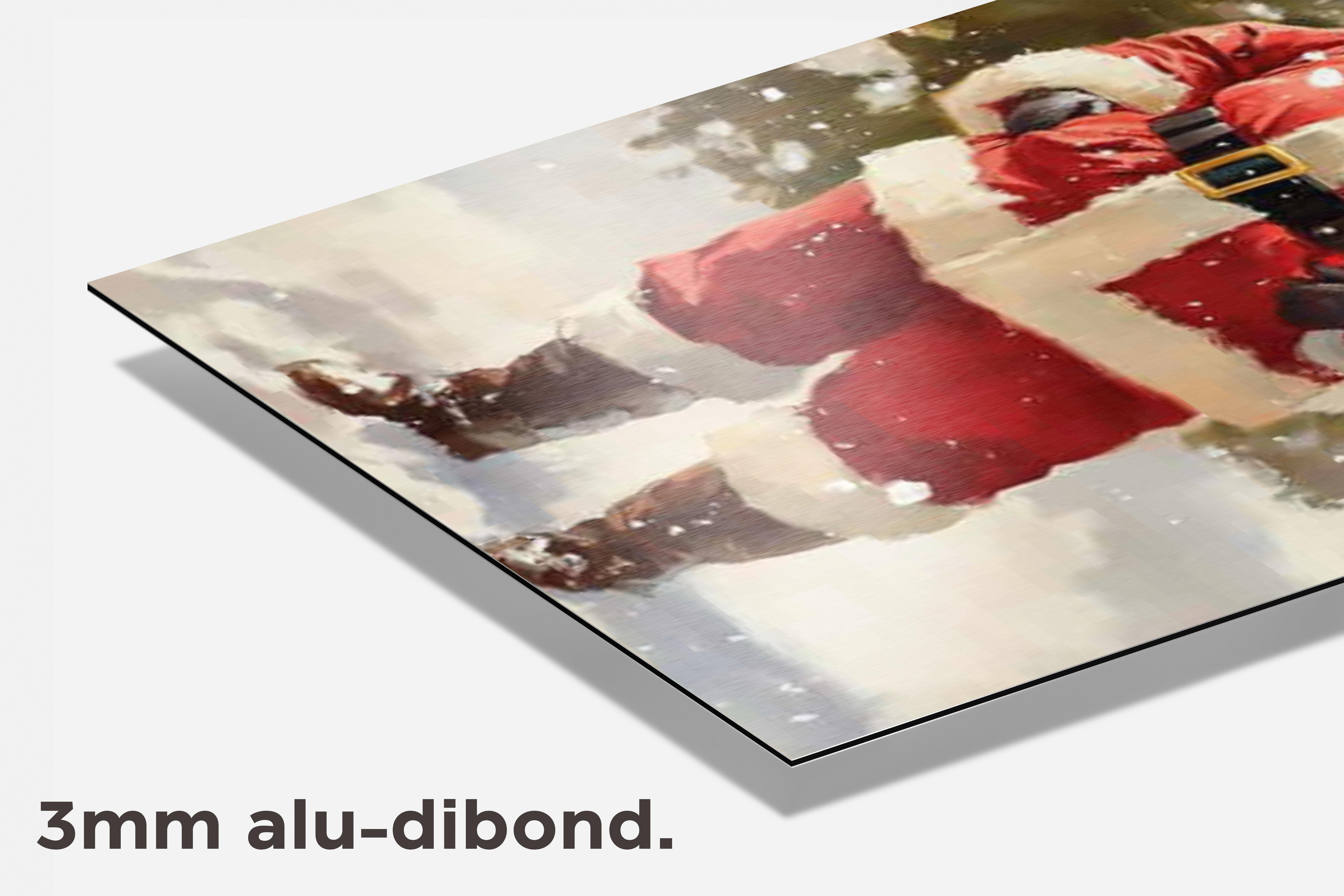 Kerstman dibond detail
