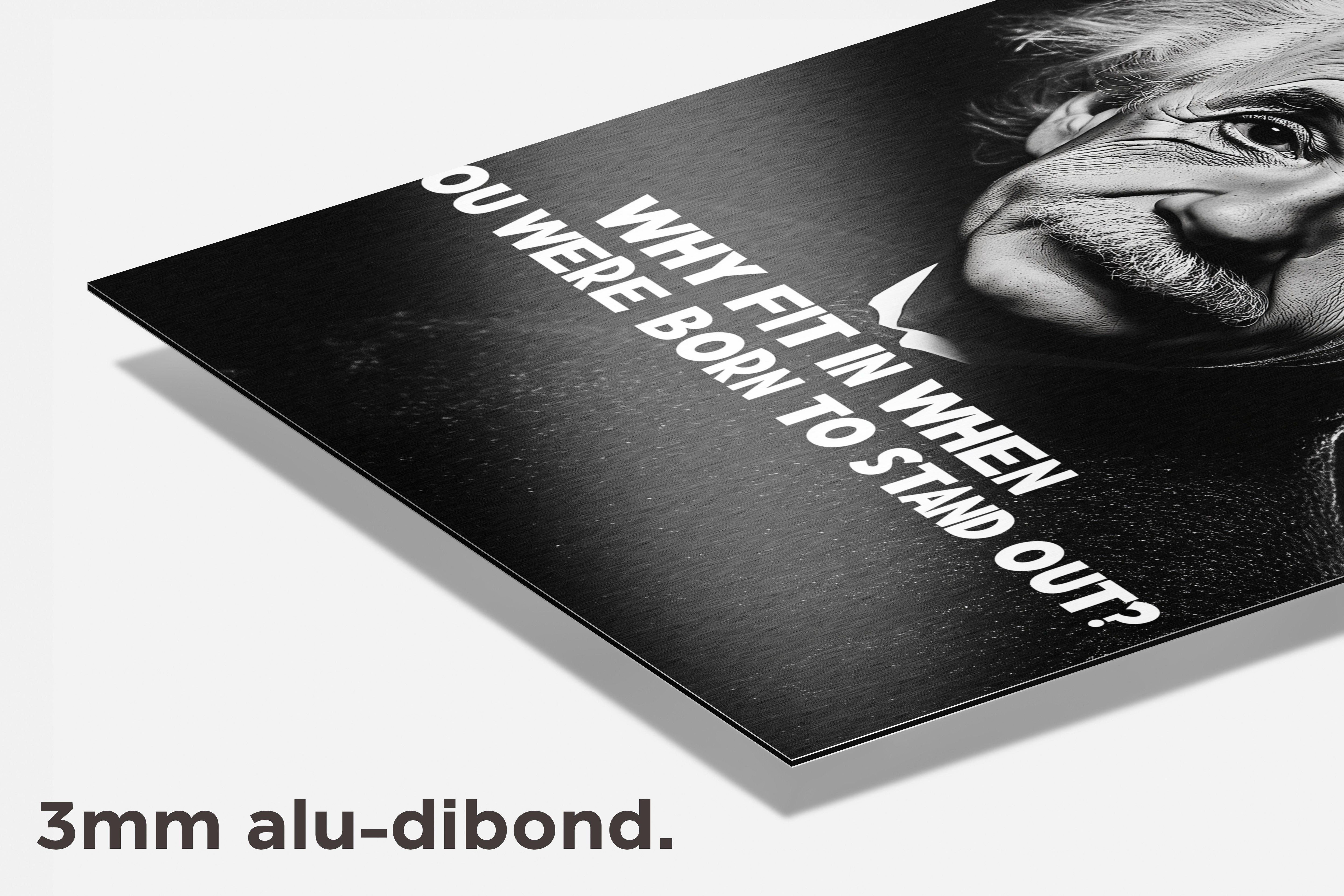Albert Einstein dibond detail