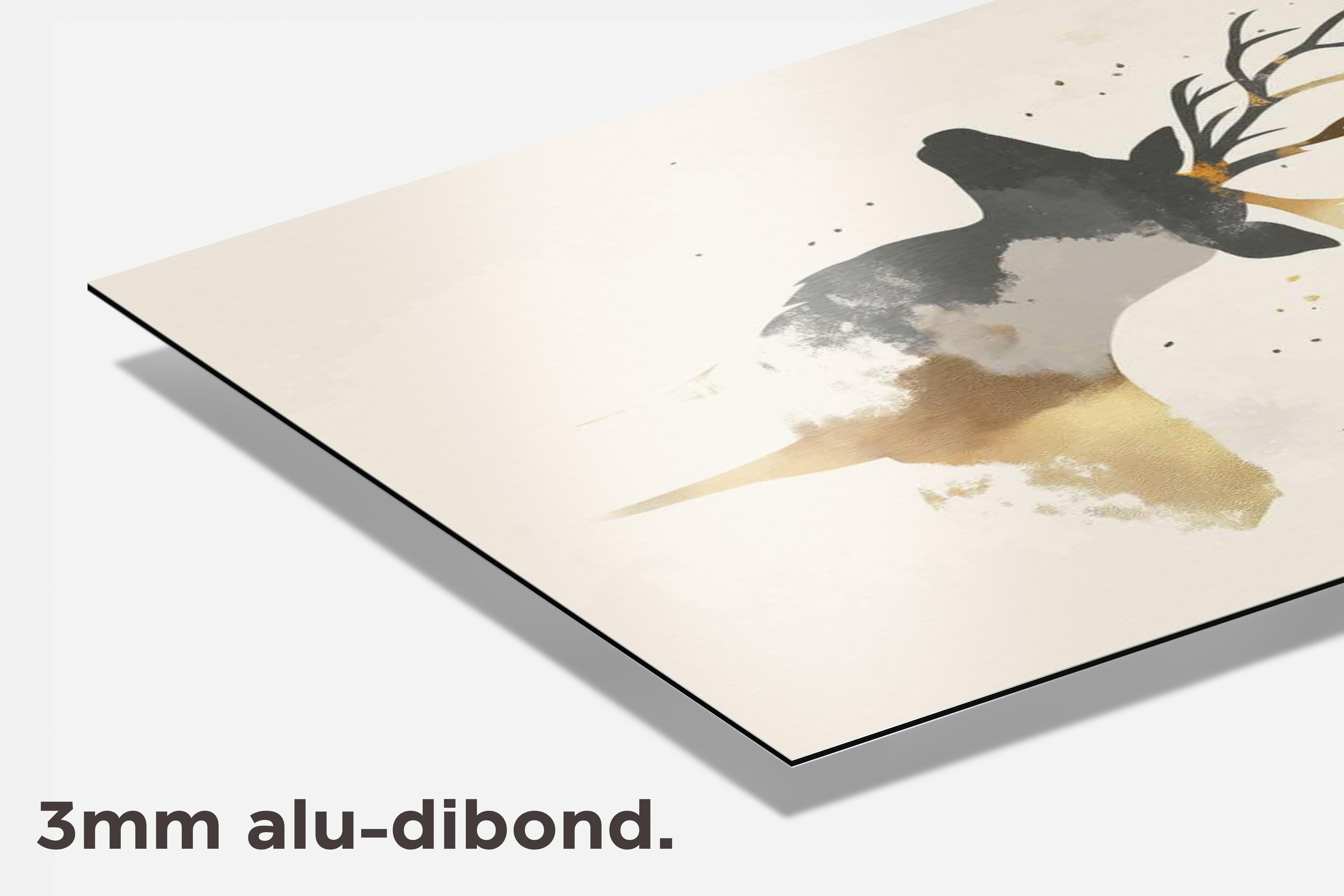 Rendier Silhouet dibond detail