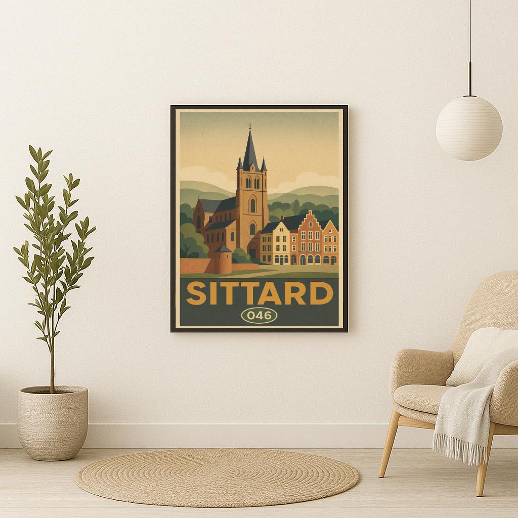 Sittard Netherlands Vintage Text poster sfeerbeeld 2